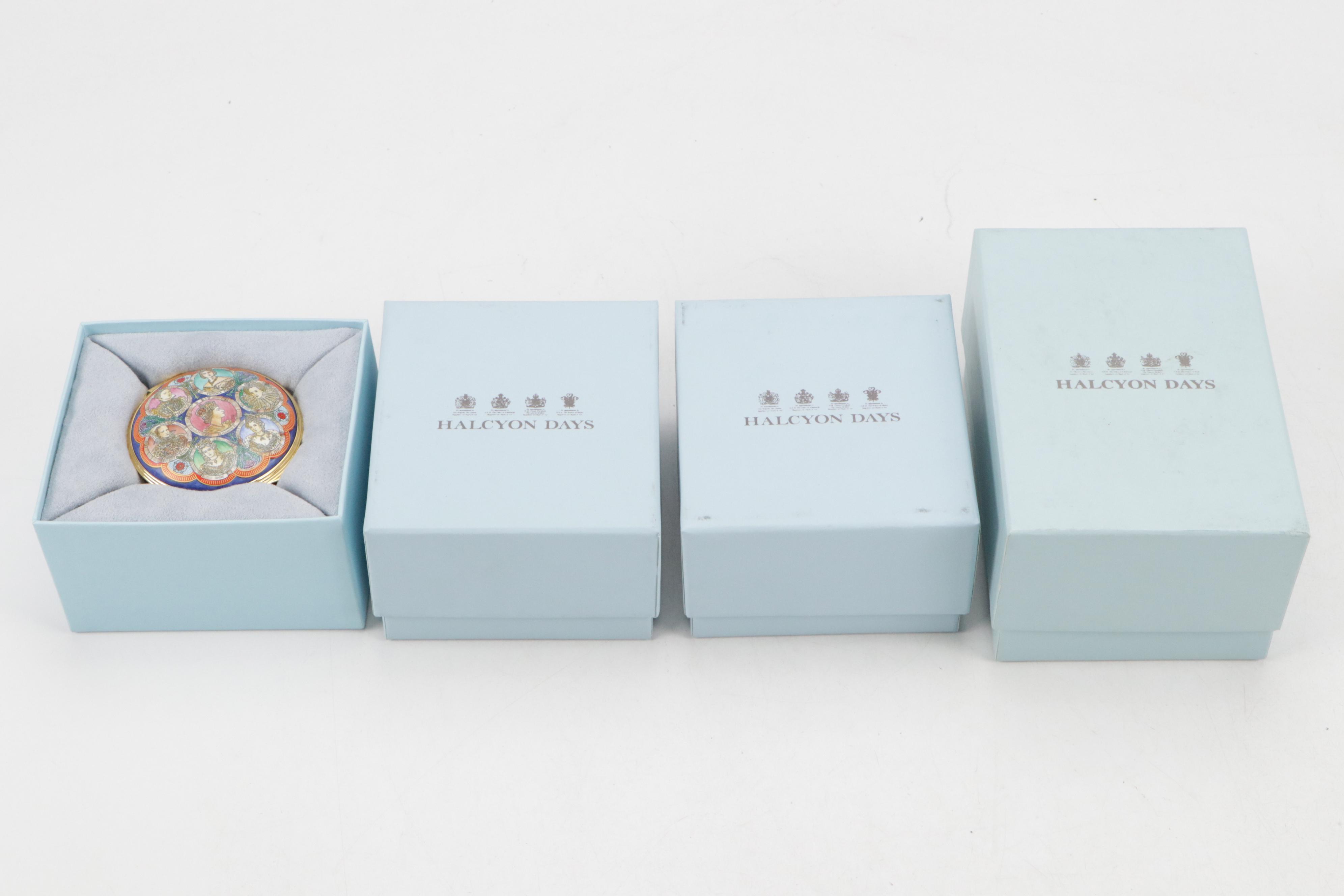 Halcyon Days Limited Edition Royal Anniversaries Enamel Boxes