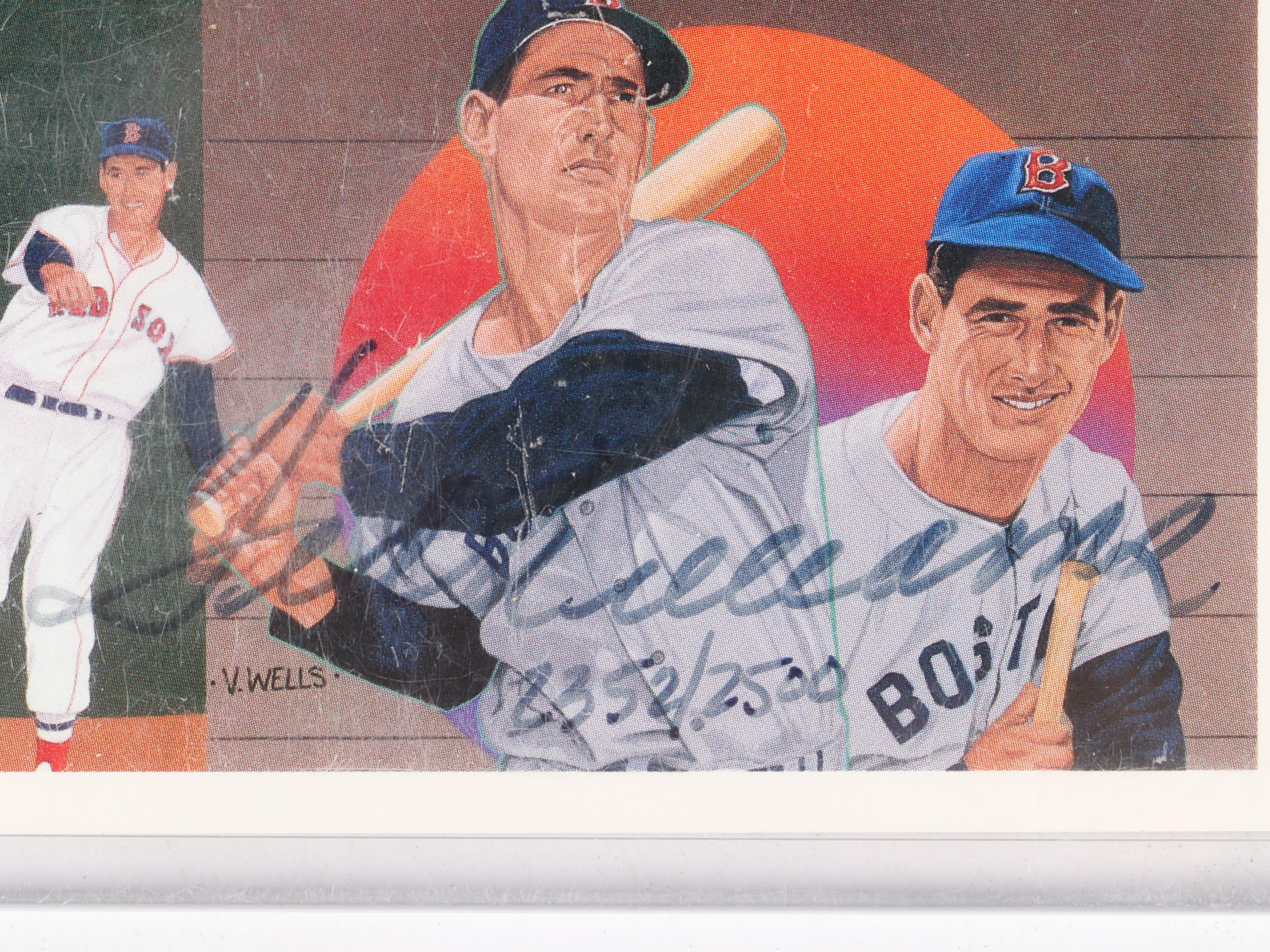 1991 Upper Deck Ted Williams Signed Baseball Card #ed 2352/2500