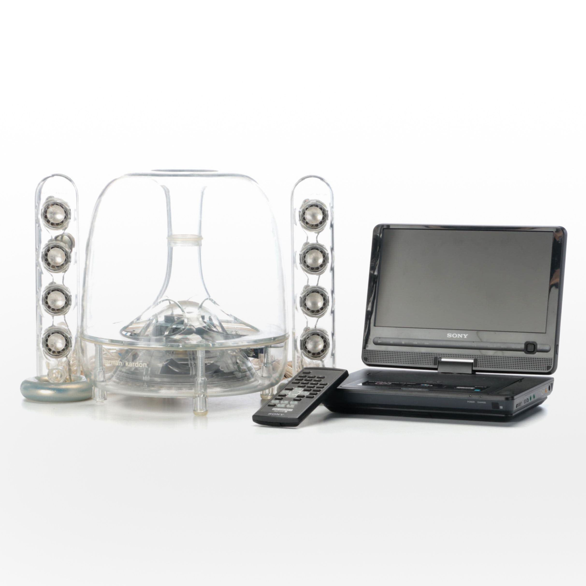 Harman/Kardon SoundSticks Speaker System with Sony Portable DVD Player