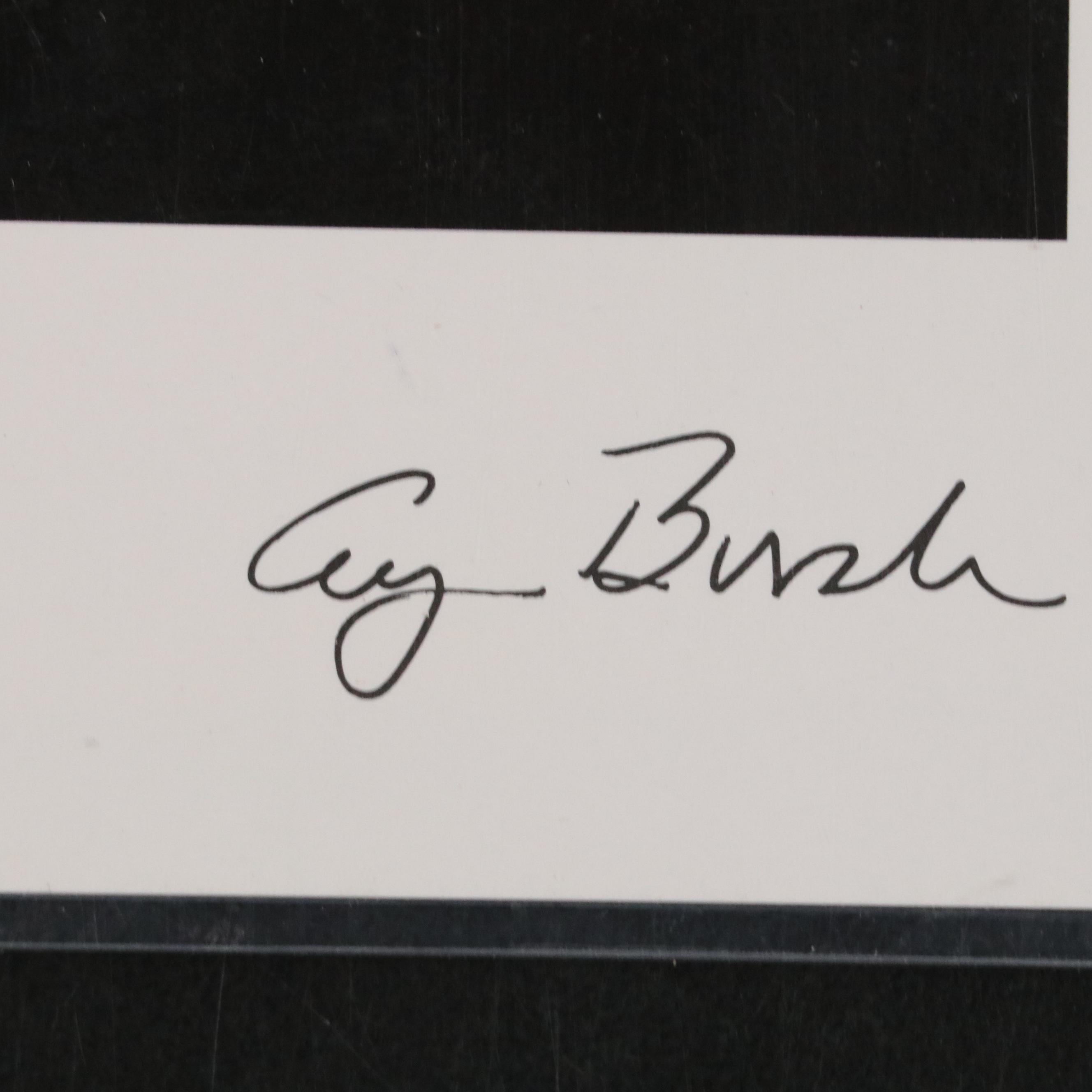 Bill Clinton and George H.W. Bush Signed Prints with Vintage Campaign Pins, More