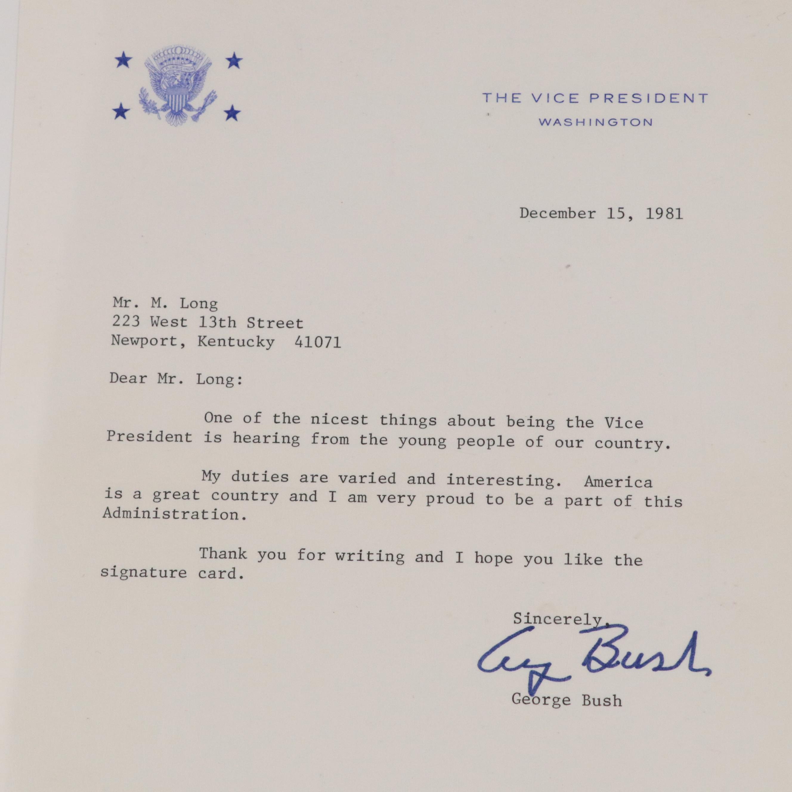 Bill Clinton and George H.W. Bush Signed Prints with Vintage Campaign Pins, More