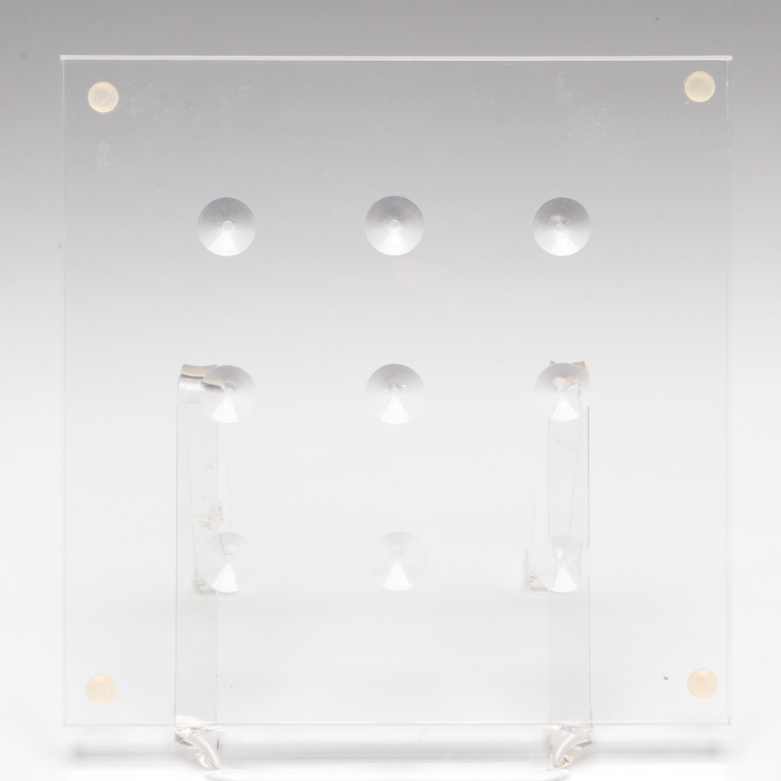 Handcrafted Multicolor Zanfirico and Filigrana Art Glass Marbles on Acrylic Base