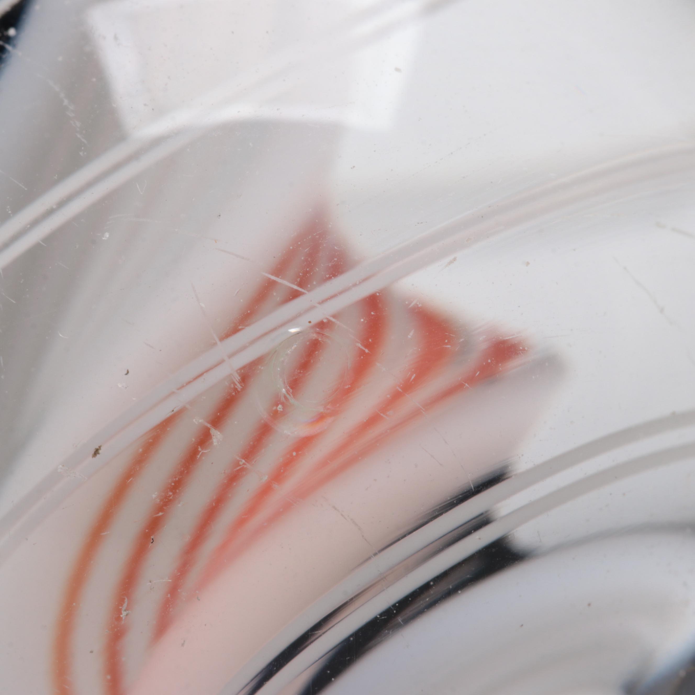 Handcrafted Multicolor Zanfirico and Filigrana Art Glass Marbles on Acrylic Base