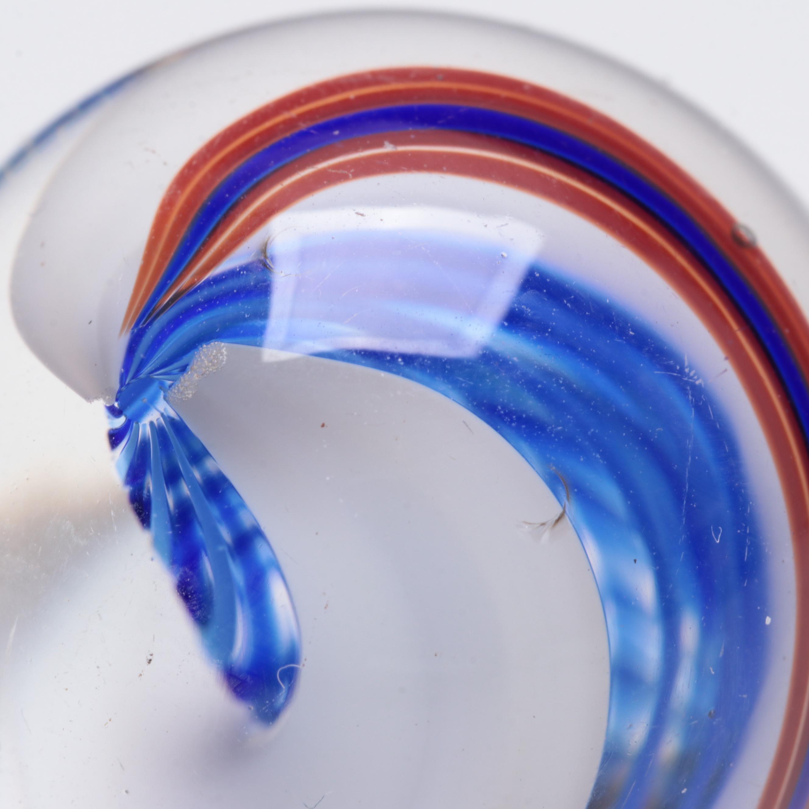 Handcrafted Multicolor Zanfirico and Filigrana Art Glass Marbles on Acrylic Base