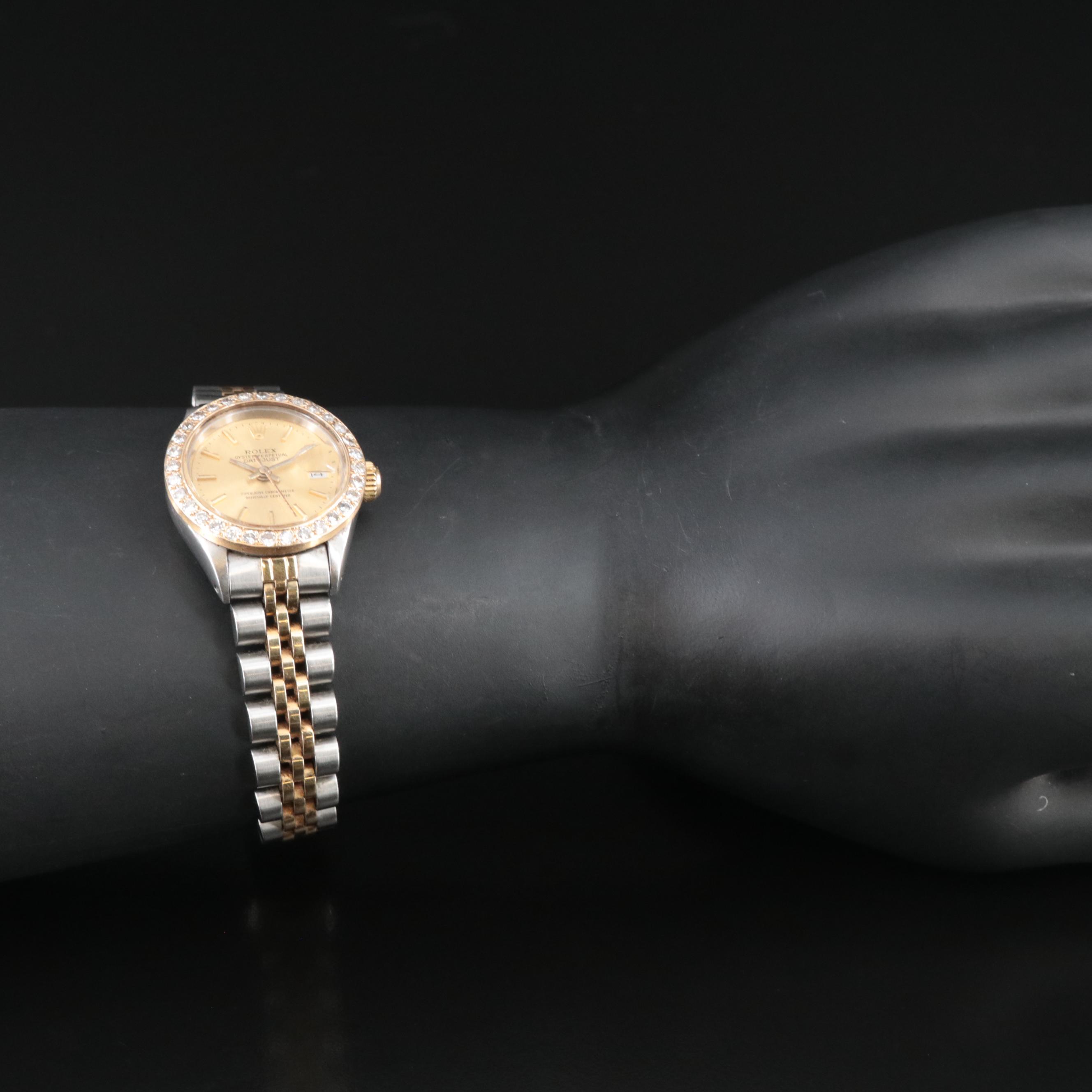 1971 Rolex Custom Diamond Datejust Watch