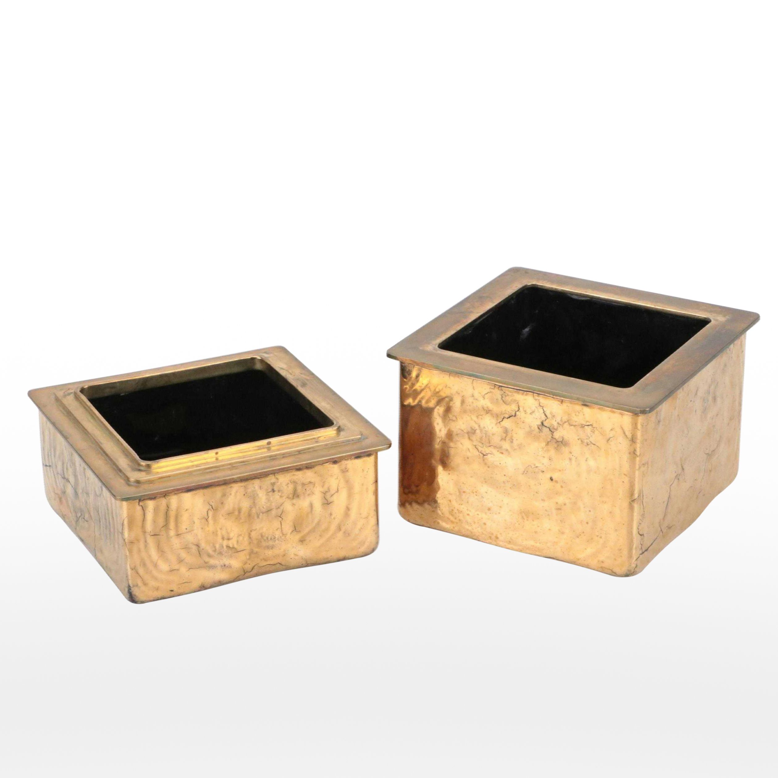 Jack Ink Handcrafted Gilt Studio Art Glass Box