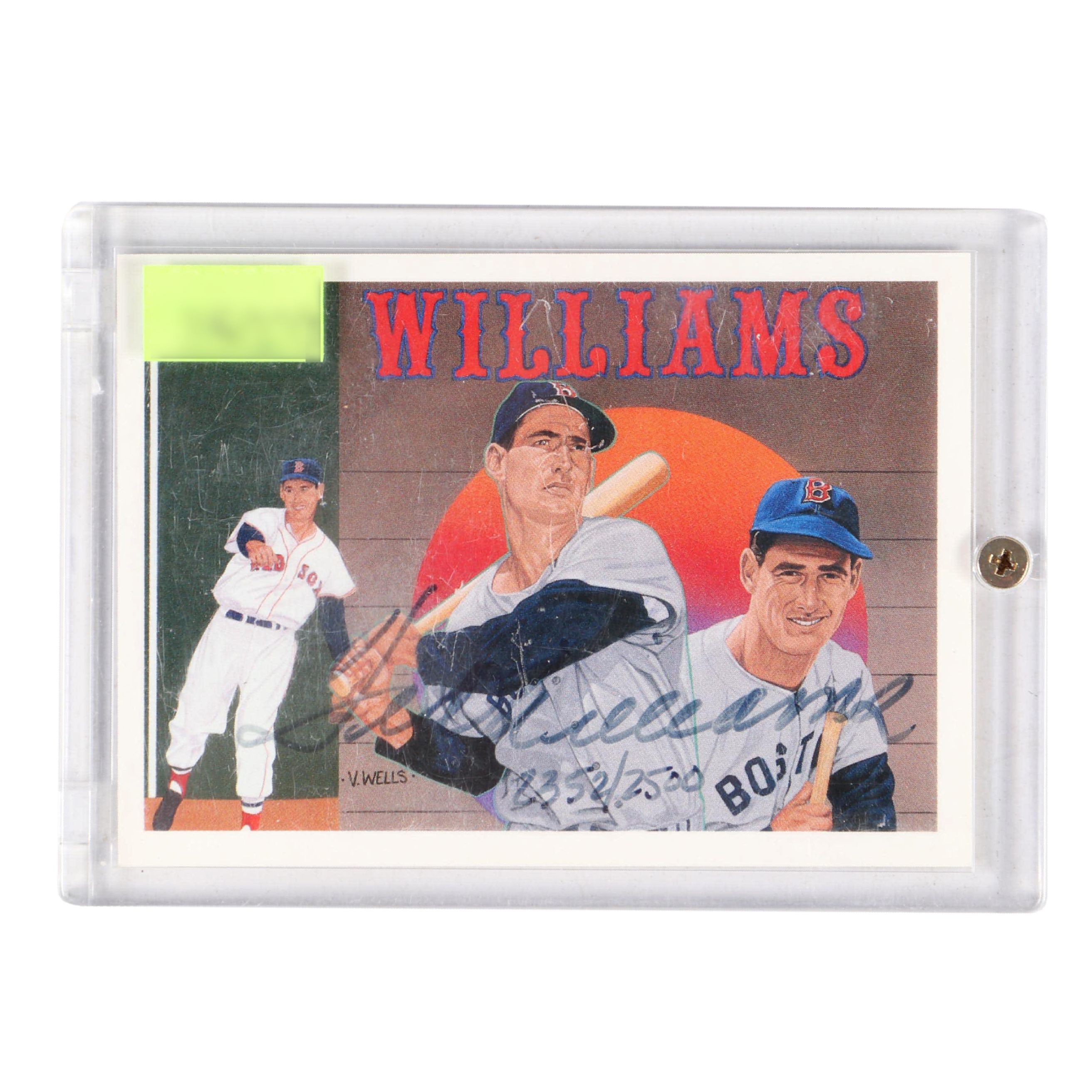 1991 Upper Deck Ted Williams Signed Baseball Card #ed 2352/2500