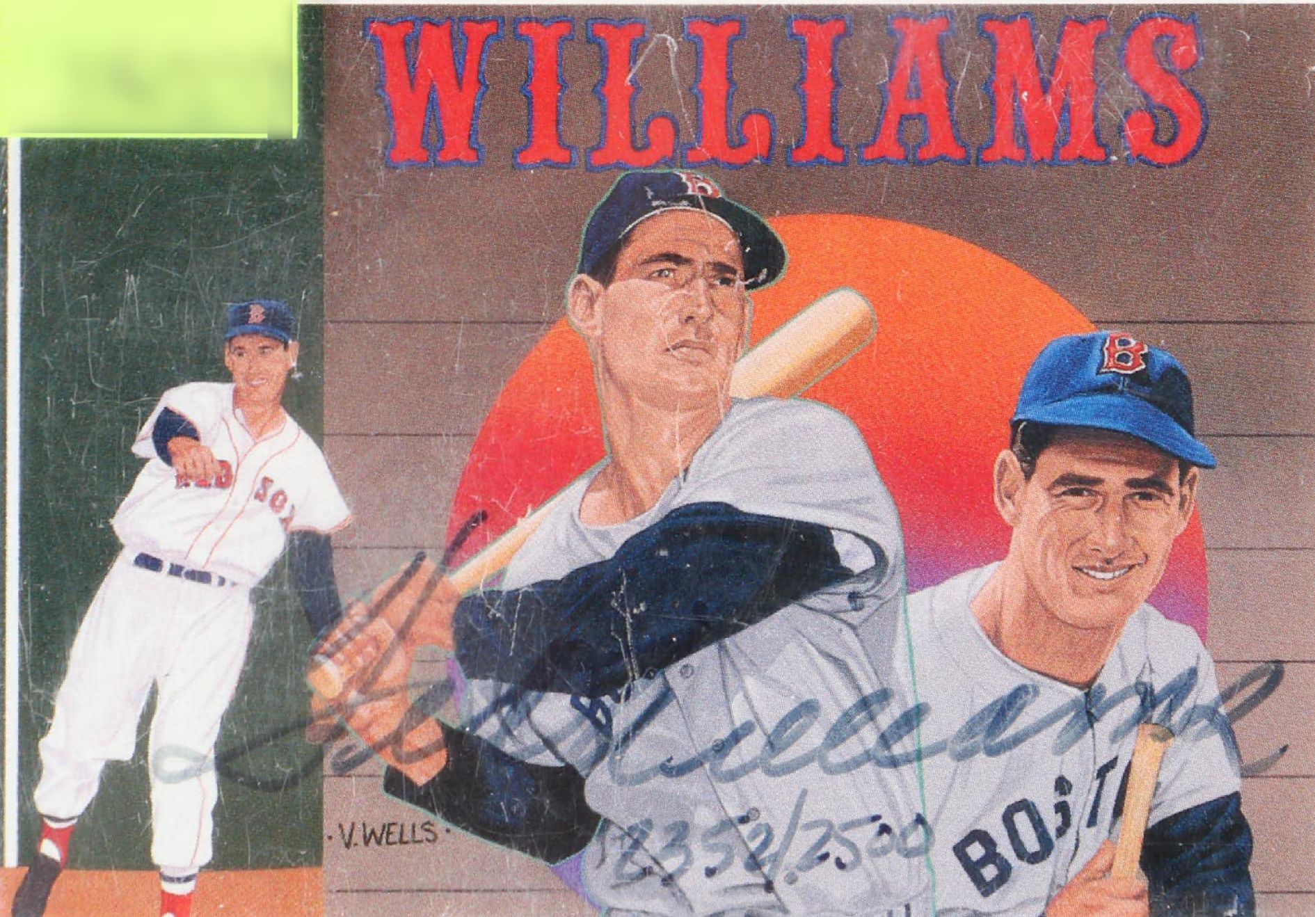 1991 Upper Deck Ted Williams Signed Baseball Card #ed 2352/2500