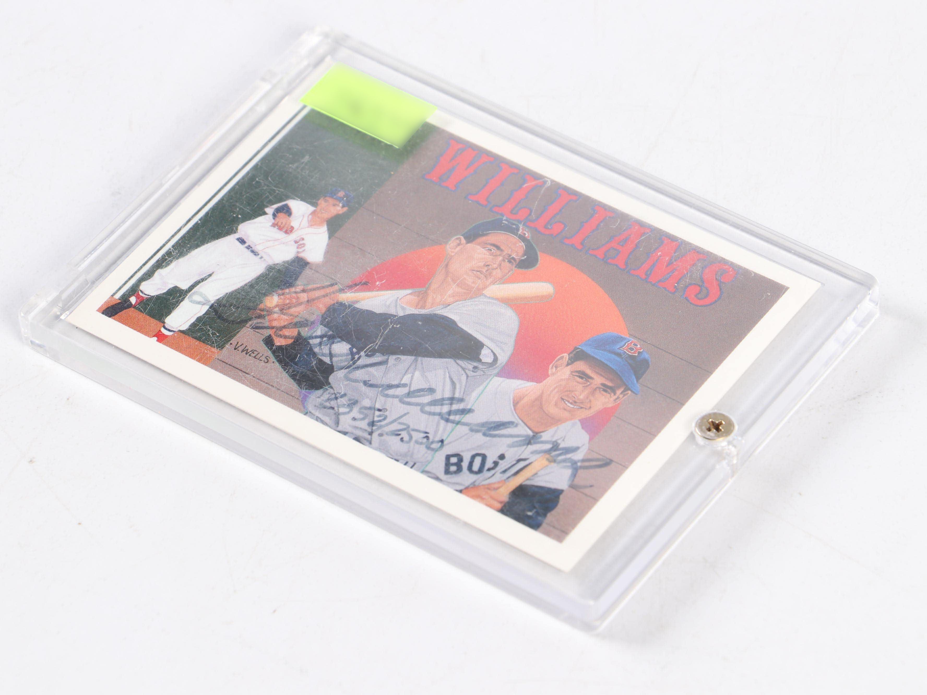 1991 Upper Deck Ted Williams Signed Baseball Card #ed 2352/2500