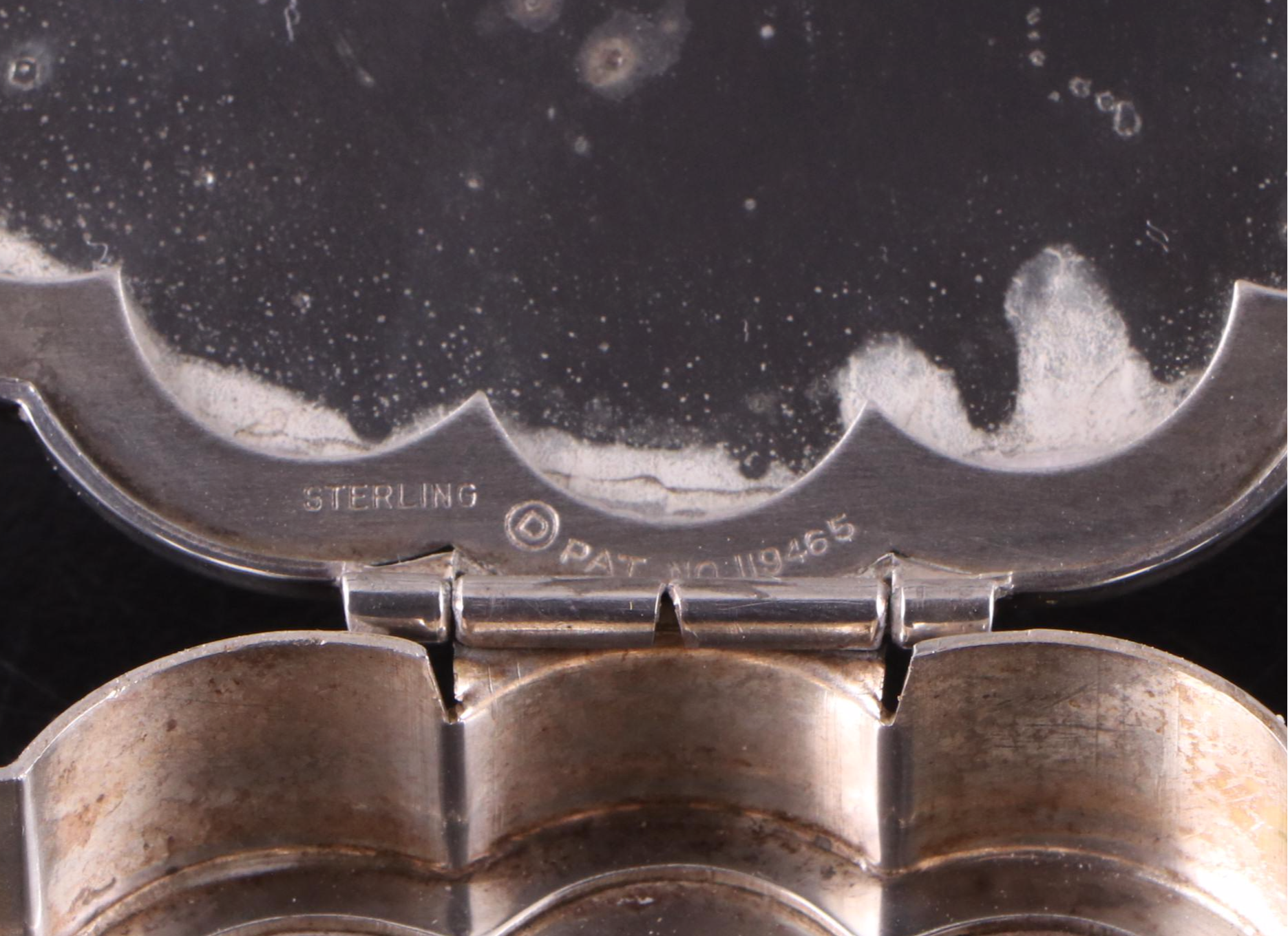 Volupté Sterling Silver Compact with Silver Plate Pill Boxes and Strawberry