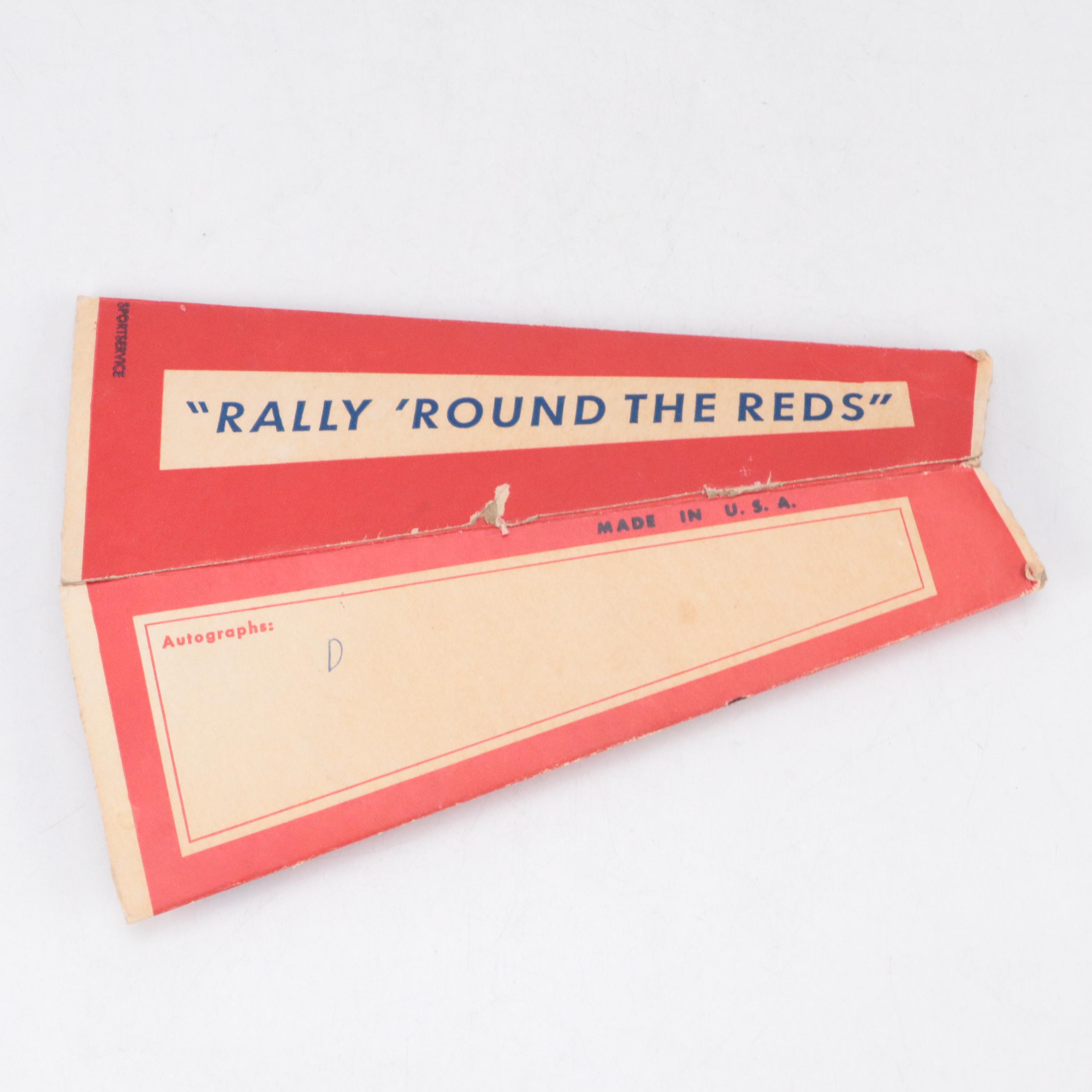 Joe Nuxhall and Greg Hoard Signed Book with 1970 Topps Johnny Bench Poster More