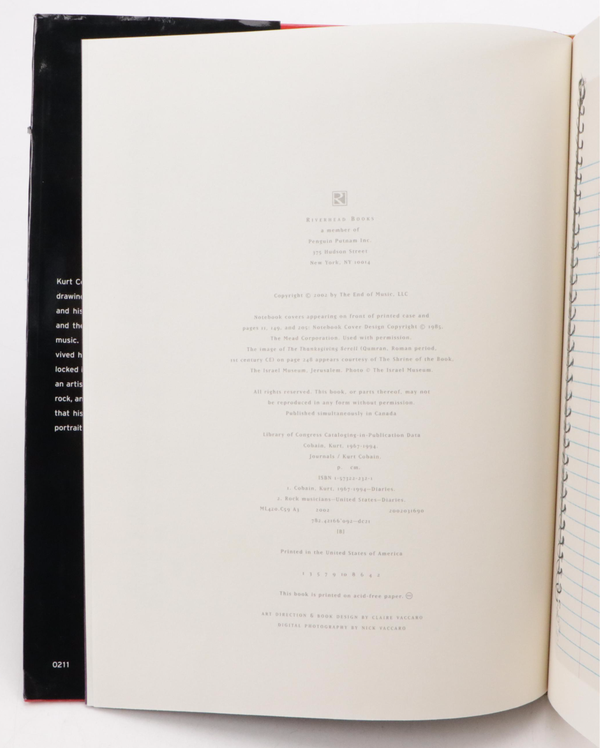 "Kurt Cobain Journals" by Kurt Cobain, 2002