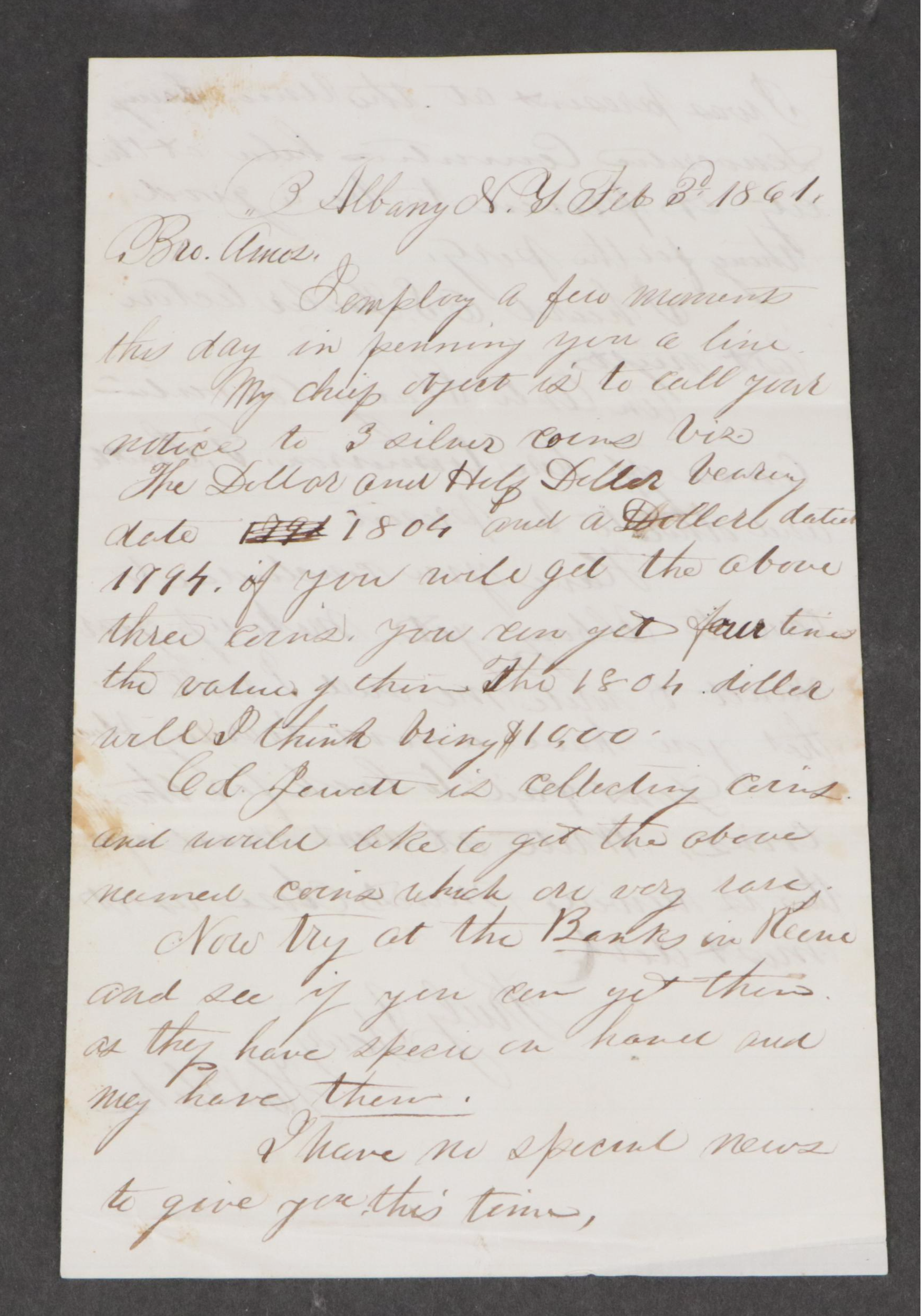 Litchfield County Land Deed with Other Letters EBTH