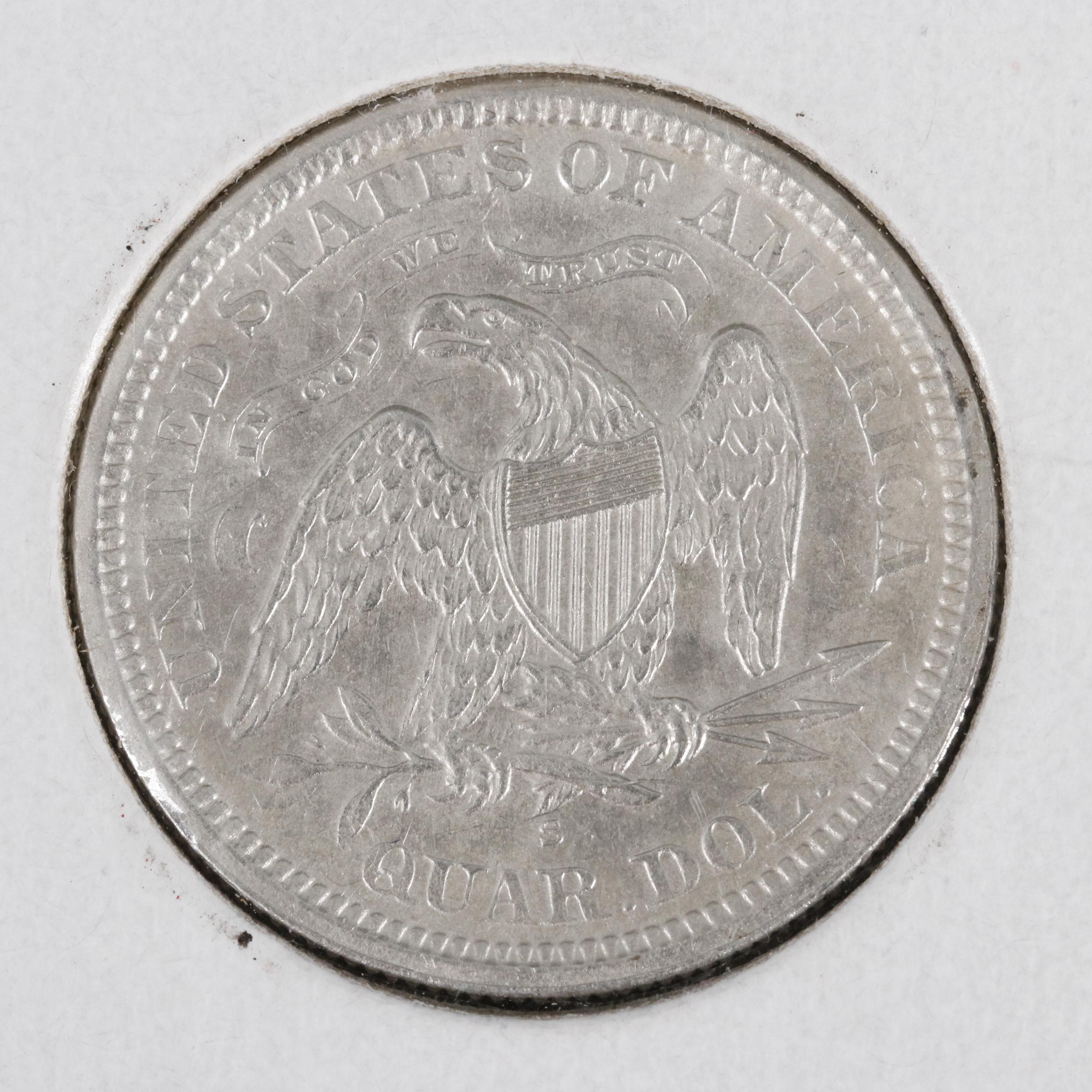 1875-S United States Silver Liberty Seated Quarter Dollar