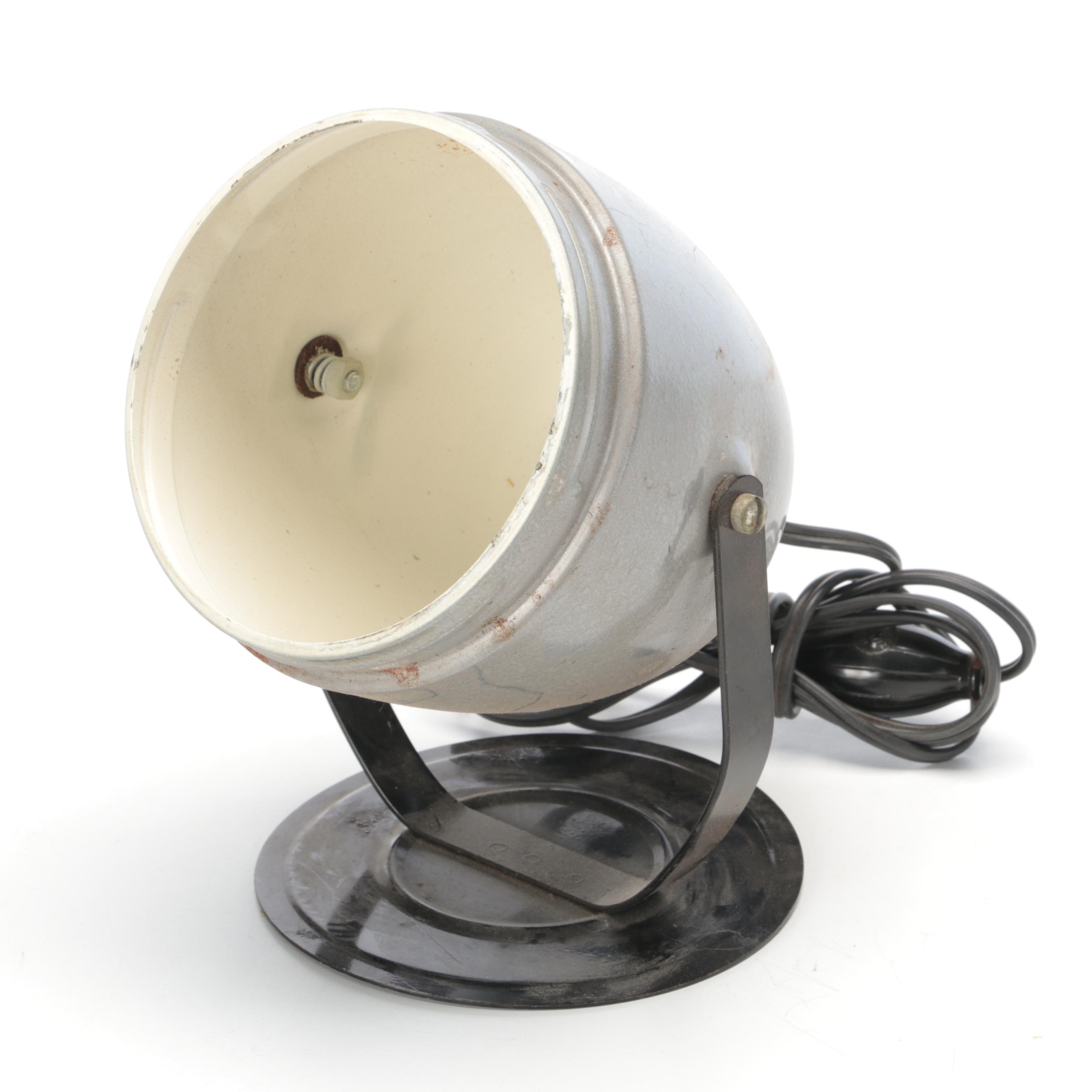 Retro Atomic Style Dual Arm Desk Lamp With Spotlight and Other Lamp, Mid-20th C