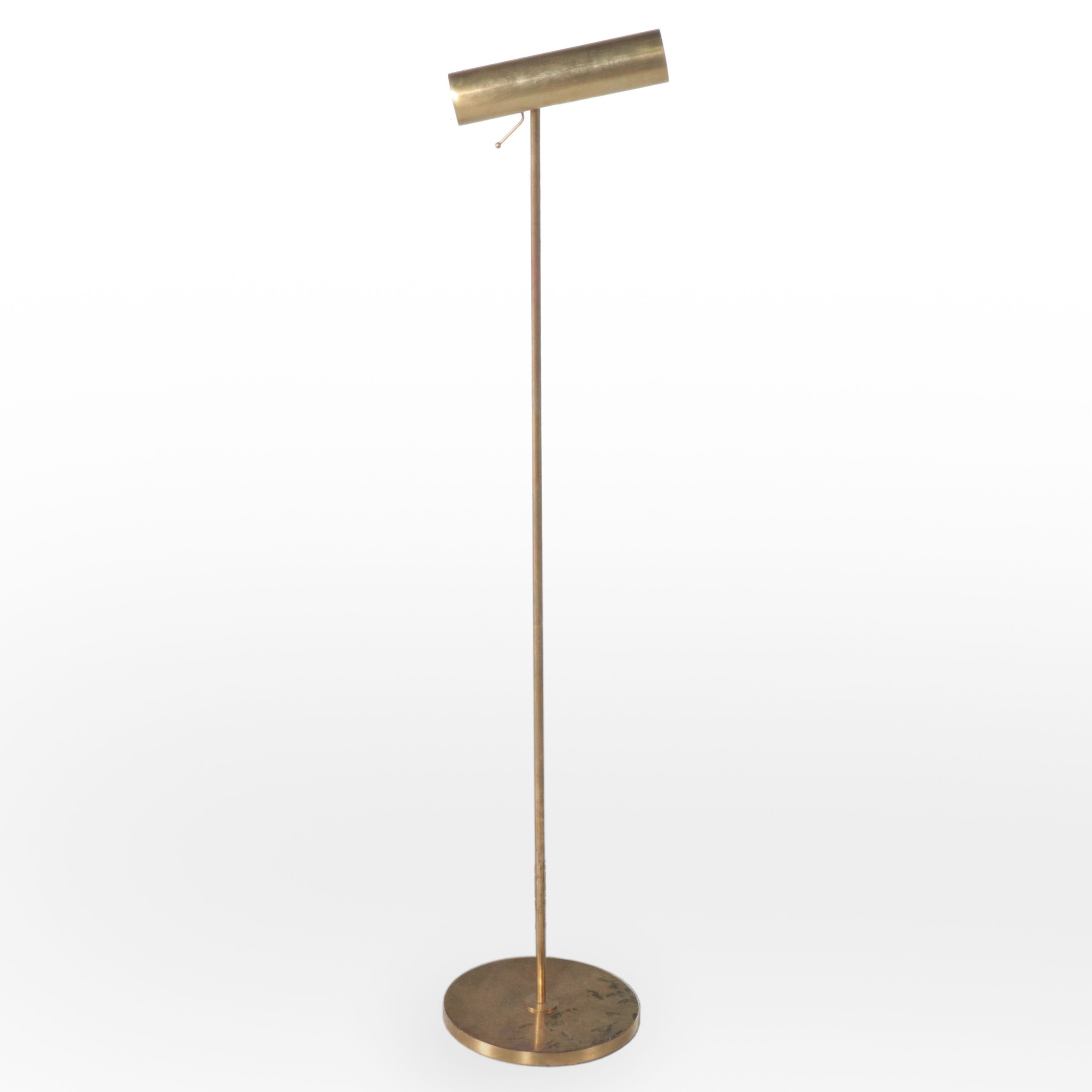 Modernist Style Brass Floor Lamp