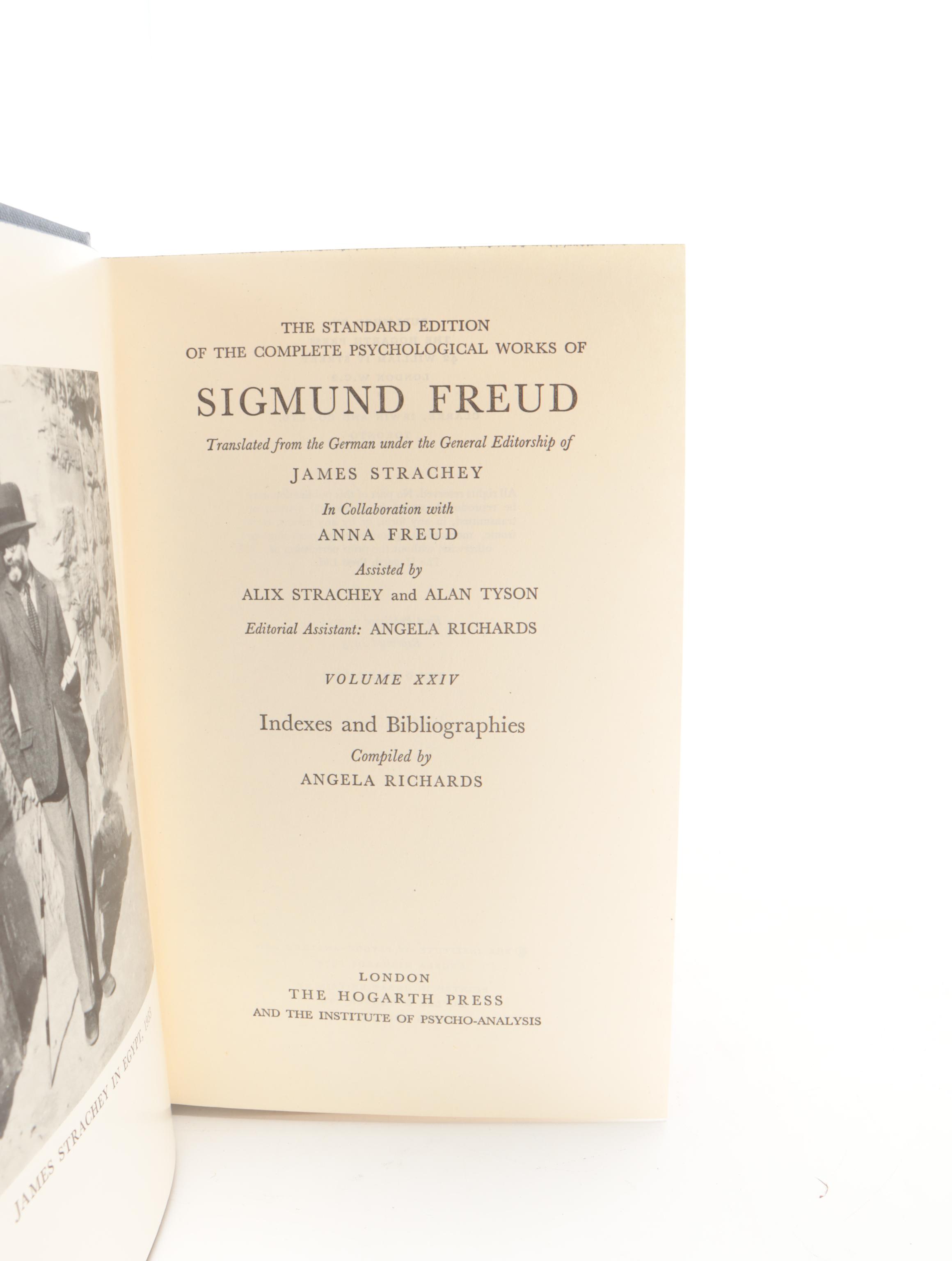 "The Complete Psychological Works of Sigmund Freud" Twenty-Four Volume Set, 1975