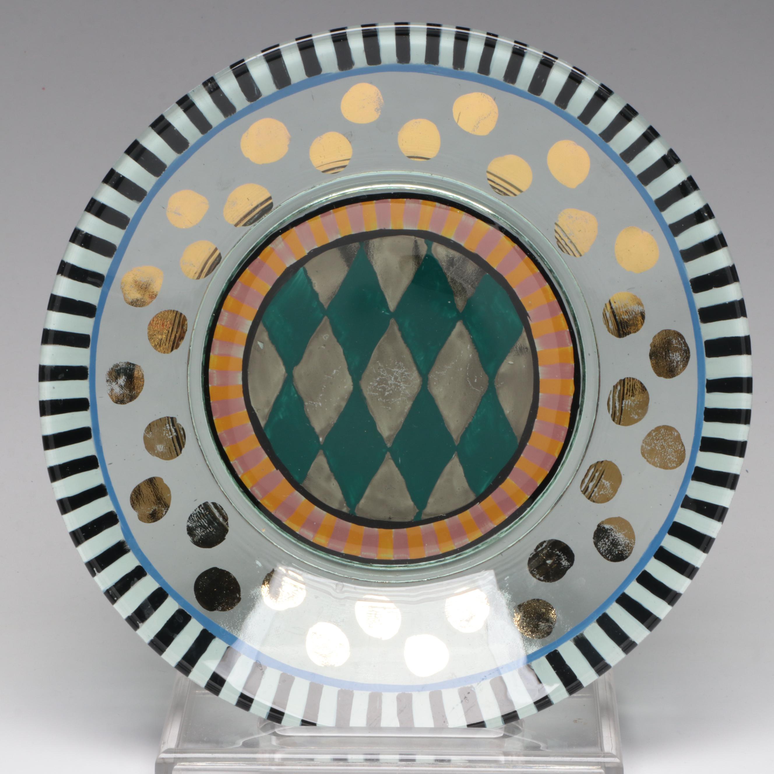 MacKenzie-Childs "Courtly Check" Teapot Trivet and Cheese Plate