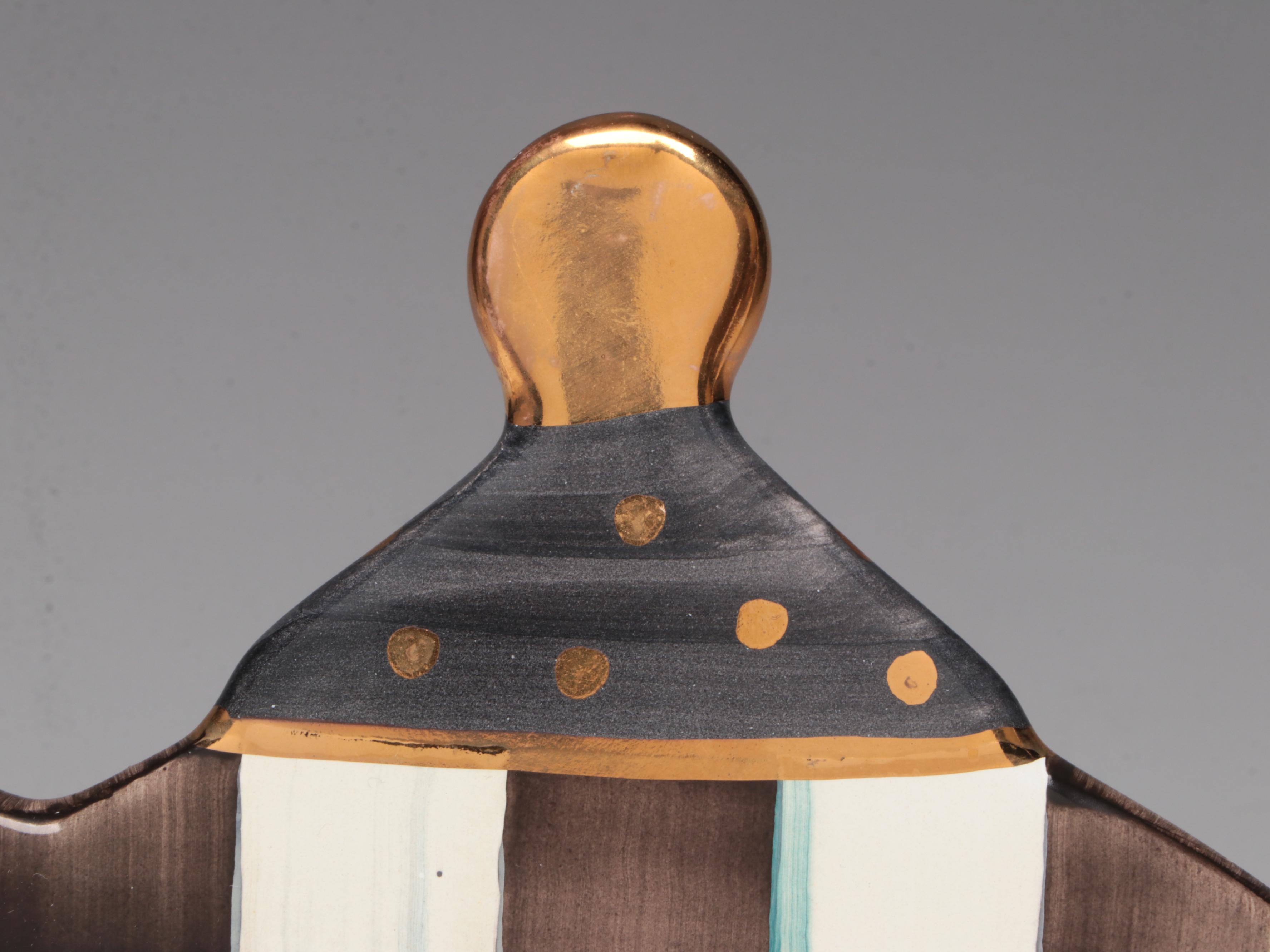 MacKenzie-Childs "Courtly Check" Teapot Trivet and Cheese Plate