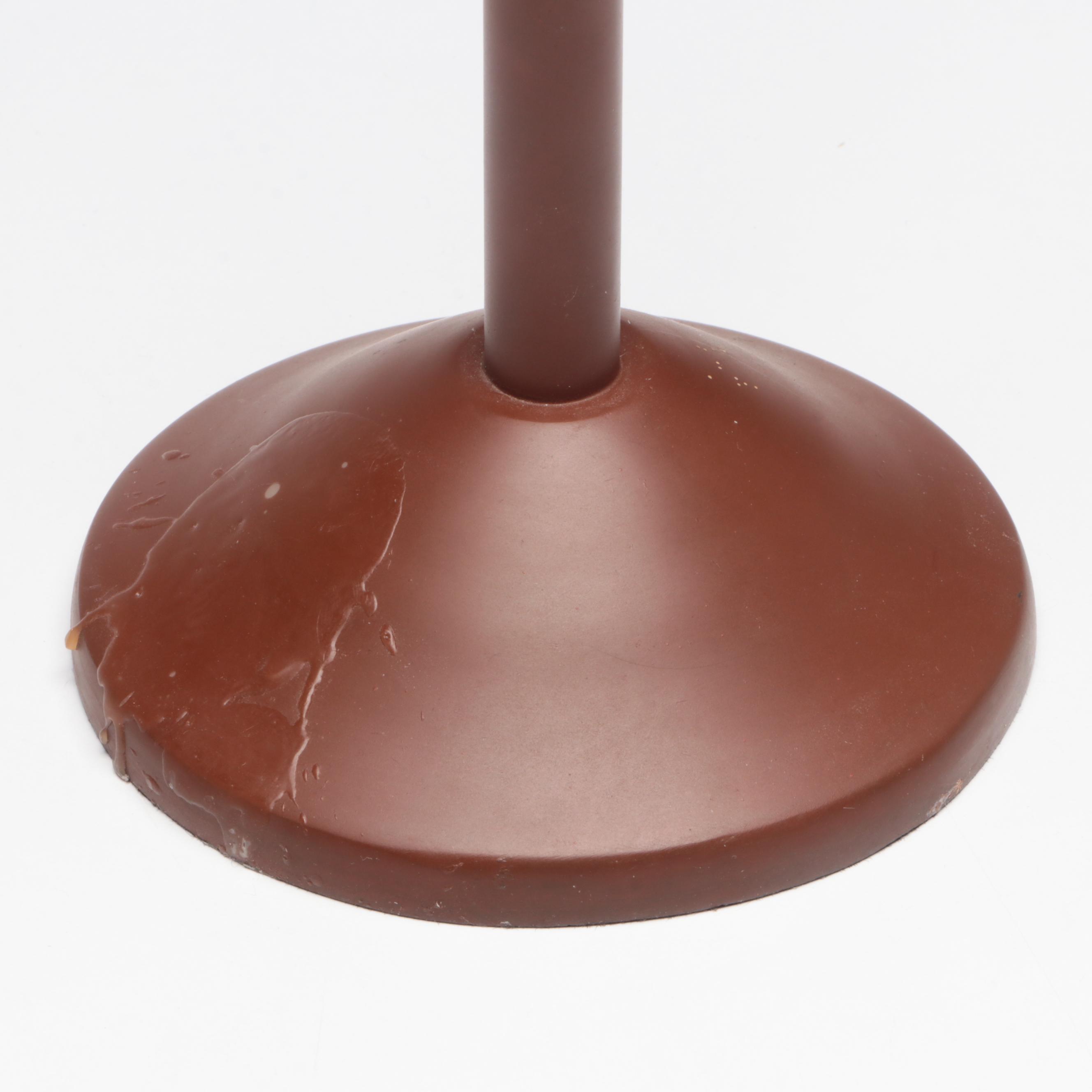 Enameled Table Top Hobby Magnifying Glass With Candle Holder