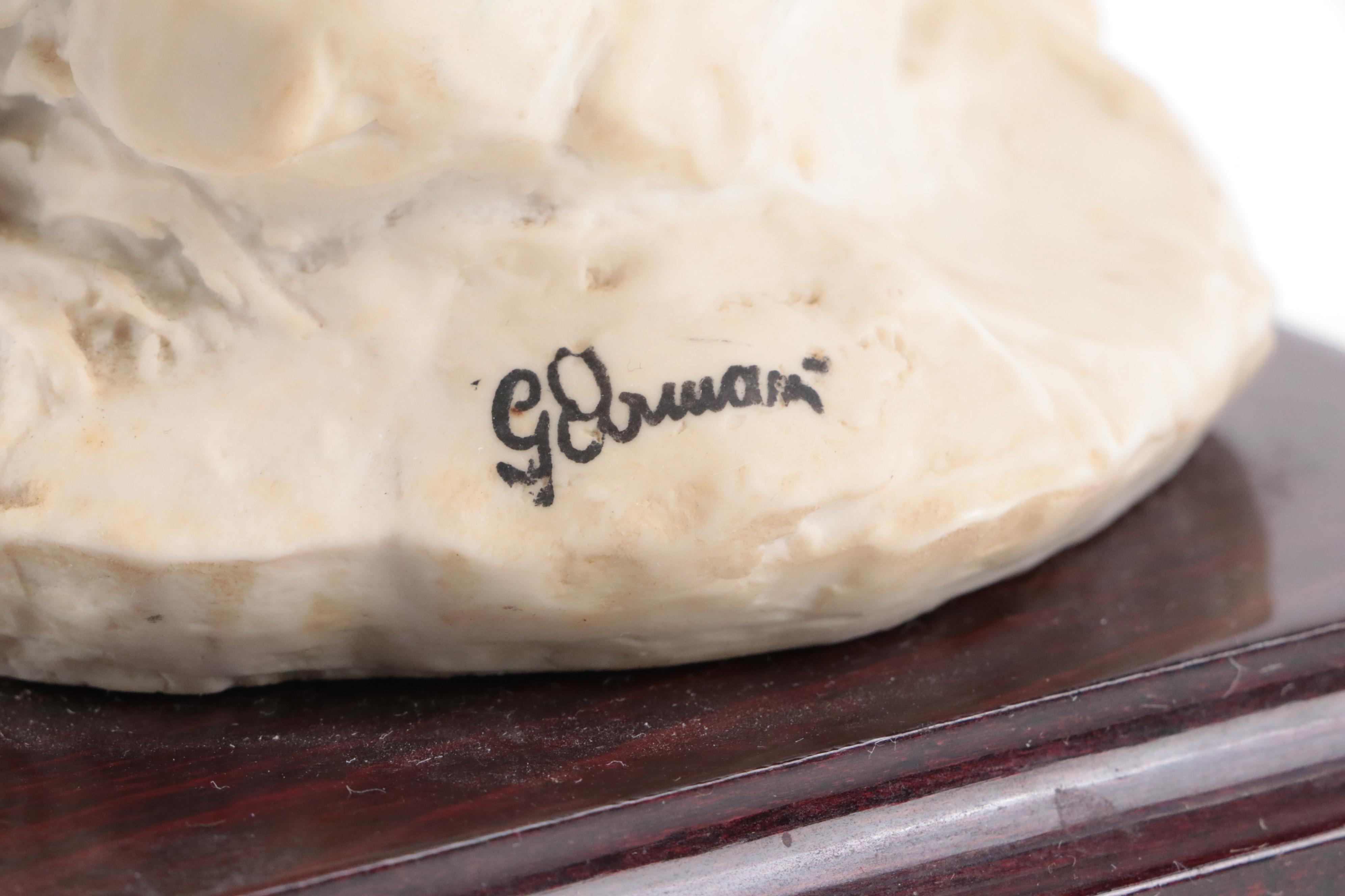 Giuseppe Armani Porcelain Woman With Child and Swan Figurine