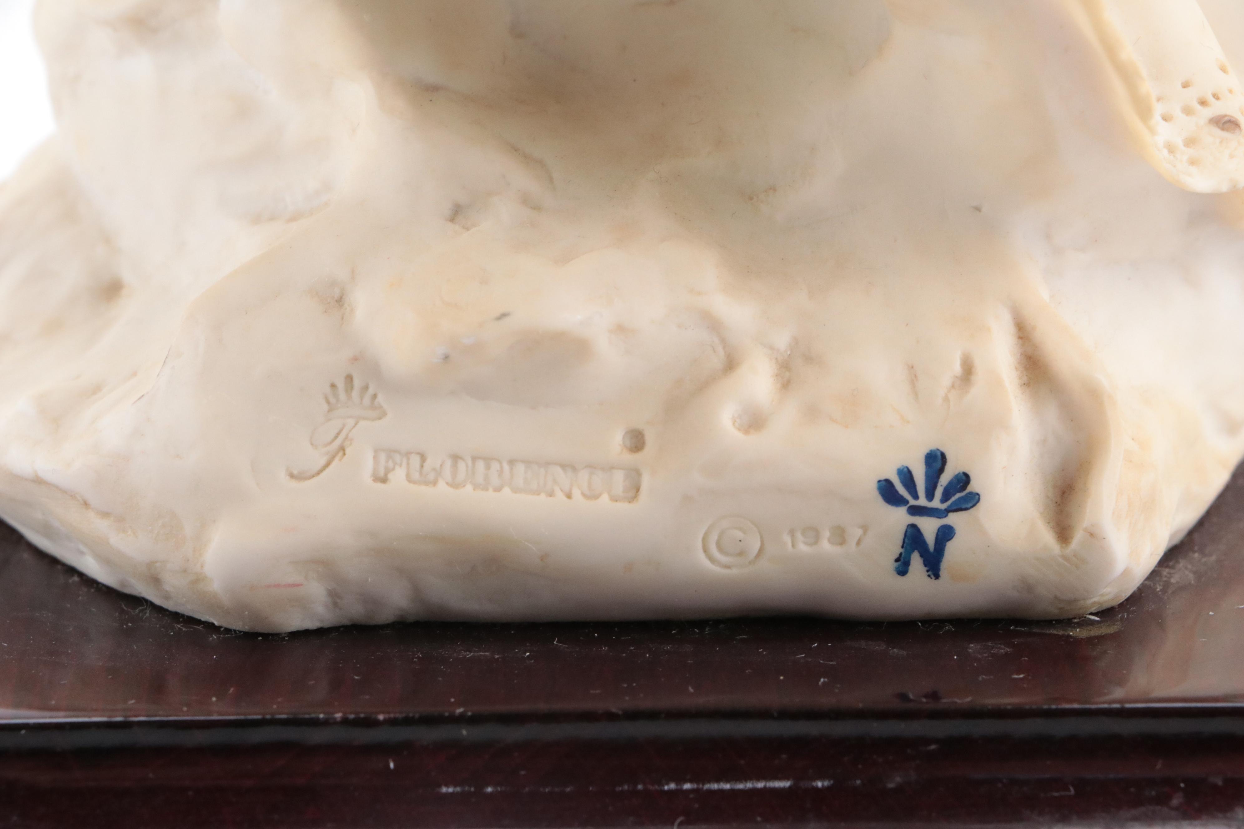 Giuseppe Armani Porcelain Woman With Child and Swan Figurine