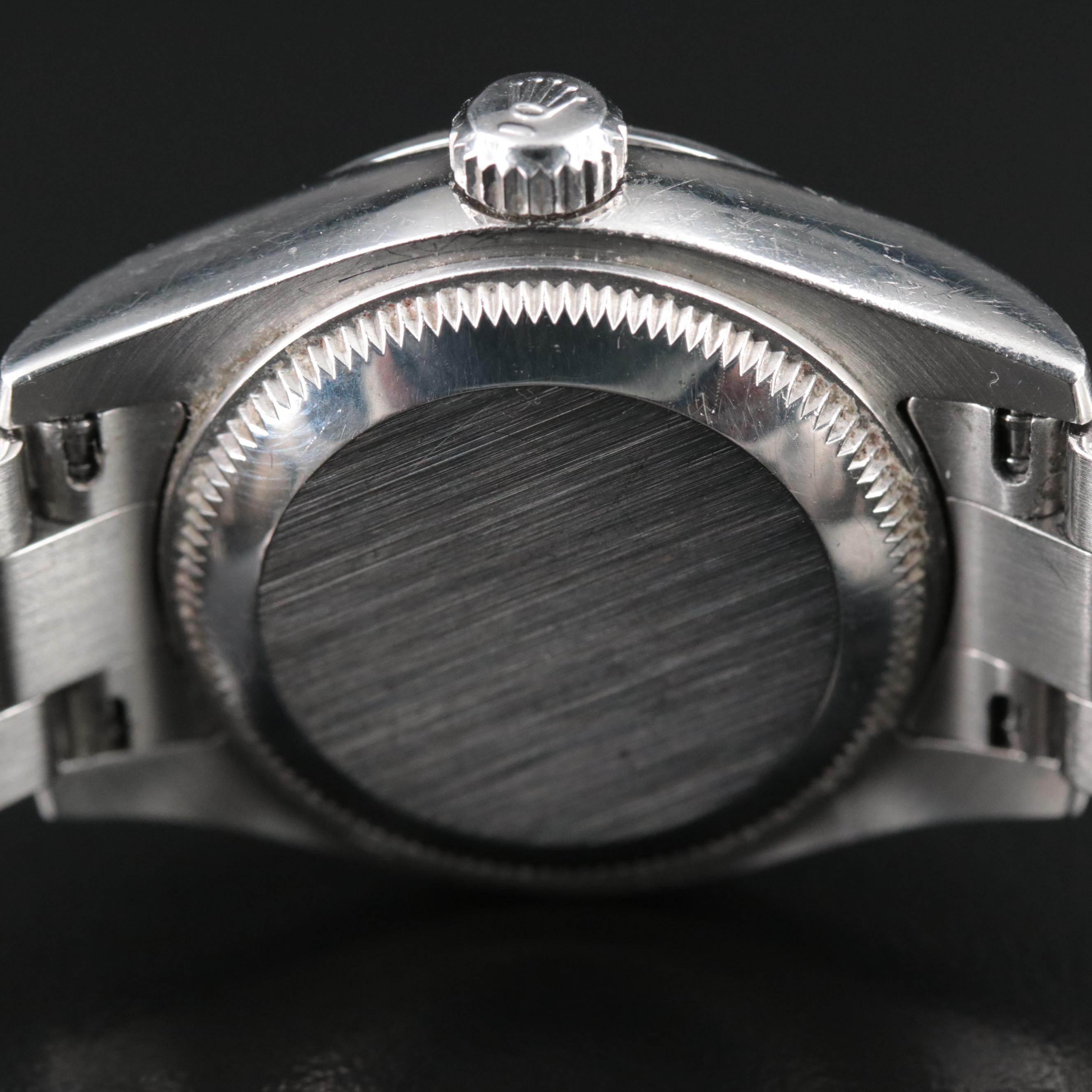 Rolex Oyster Perpetual White Arabic Dial Watch