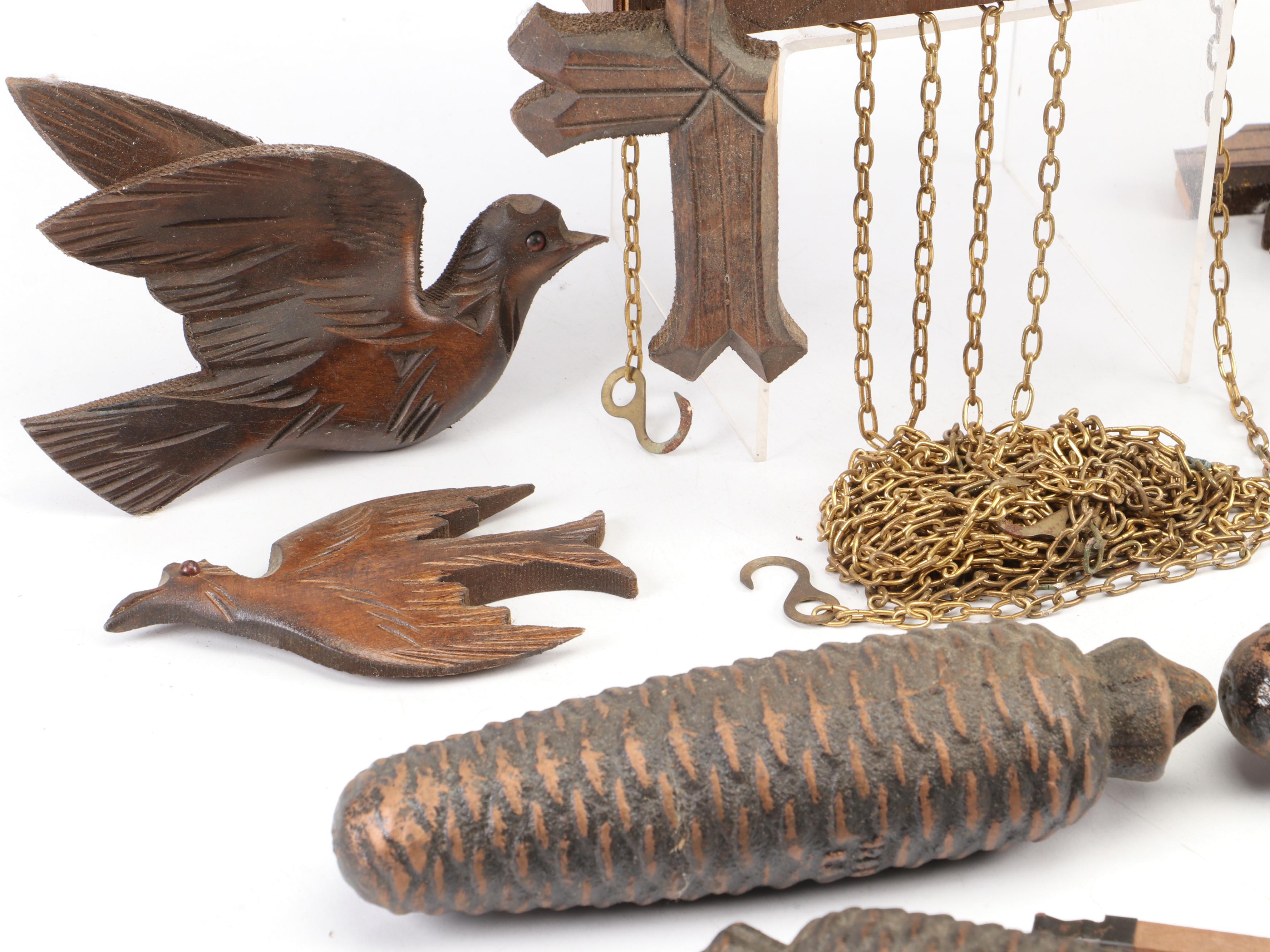 Anton Schneider Söhne German Black Forest Carved Wood Cuckoo Clock