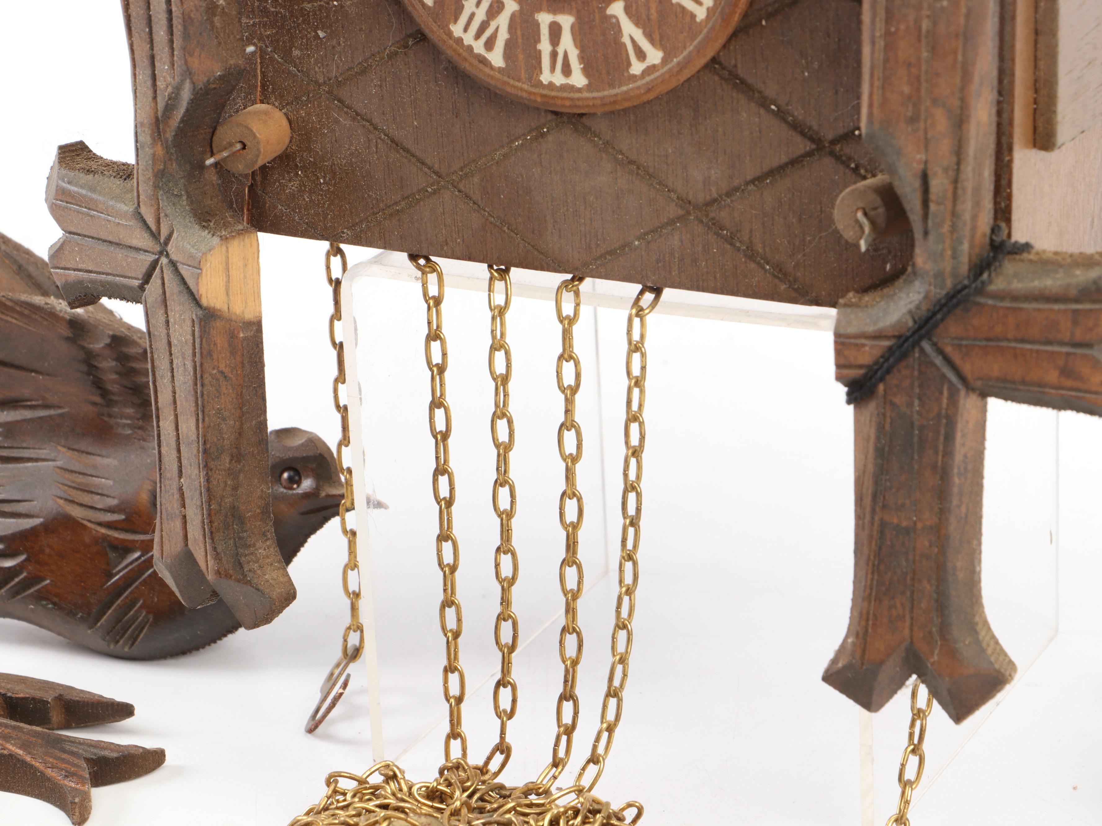 Anton Schneider Söhne German Black Forest Carved Wood Cuckoo Clock