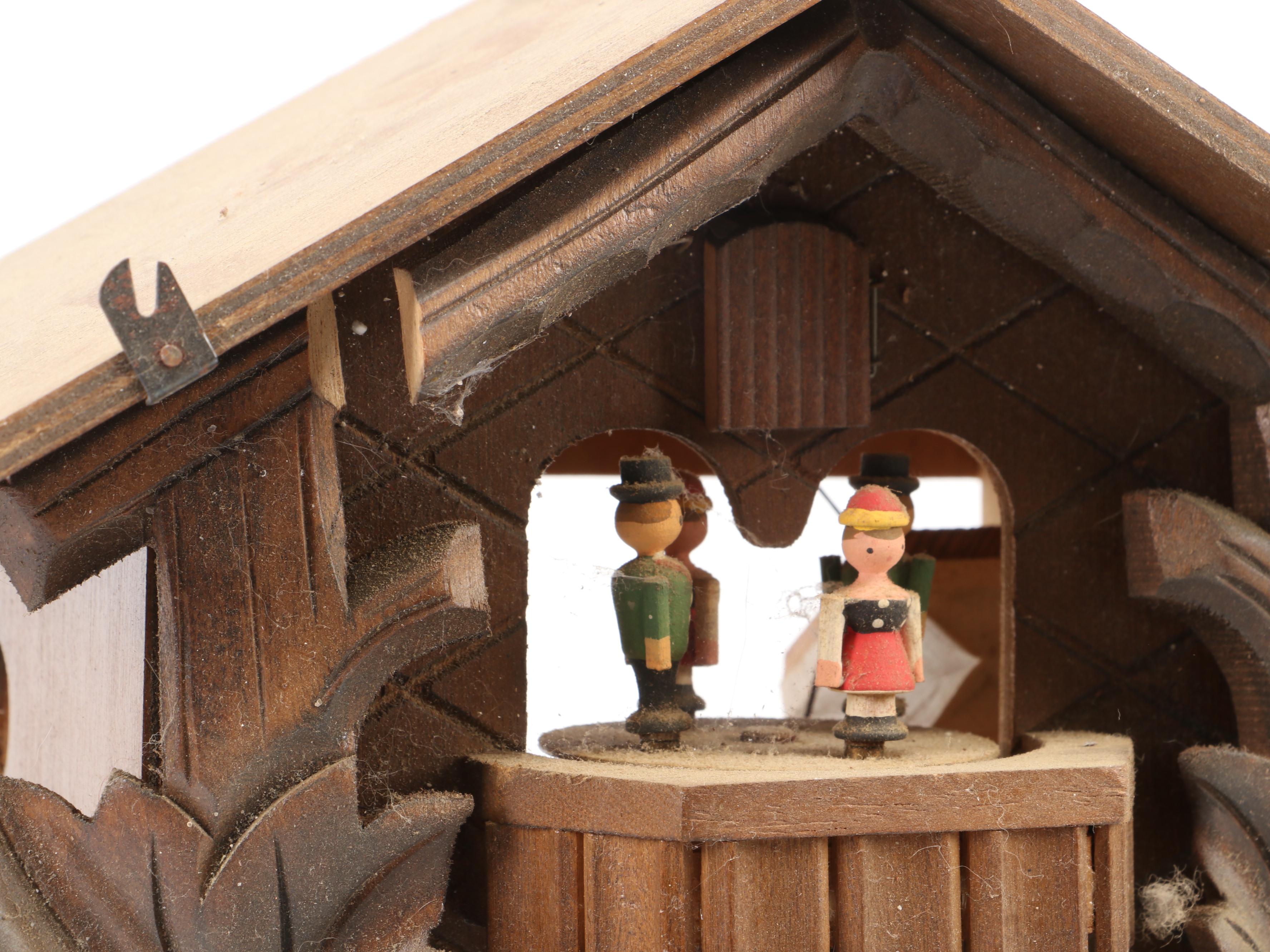 Anton Schneider Söhne German Black Forest Carved Wood Cuckoo Clock