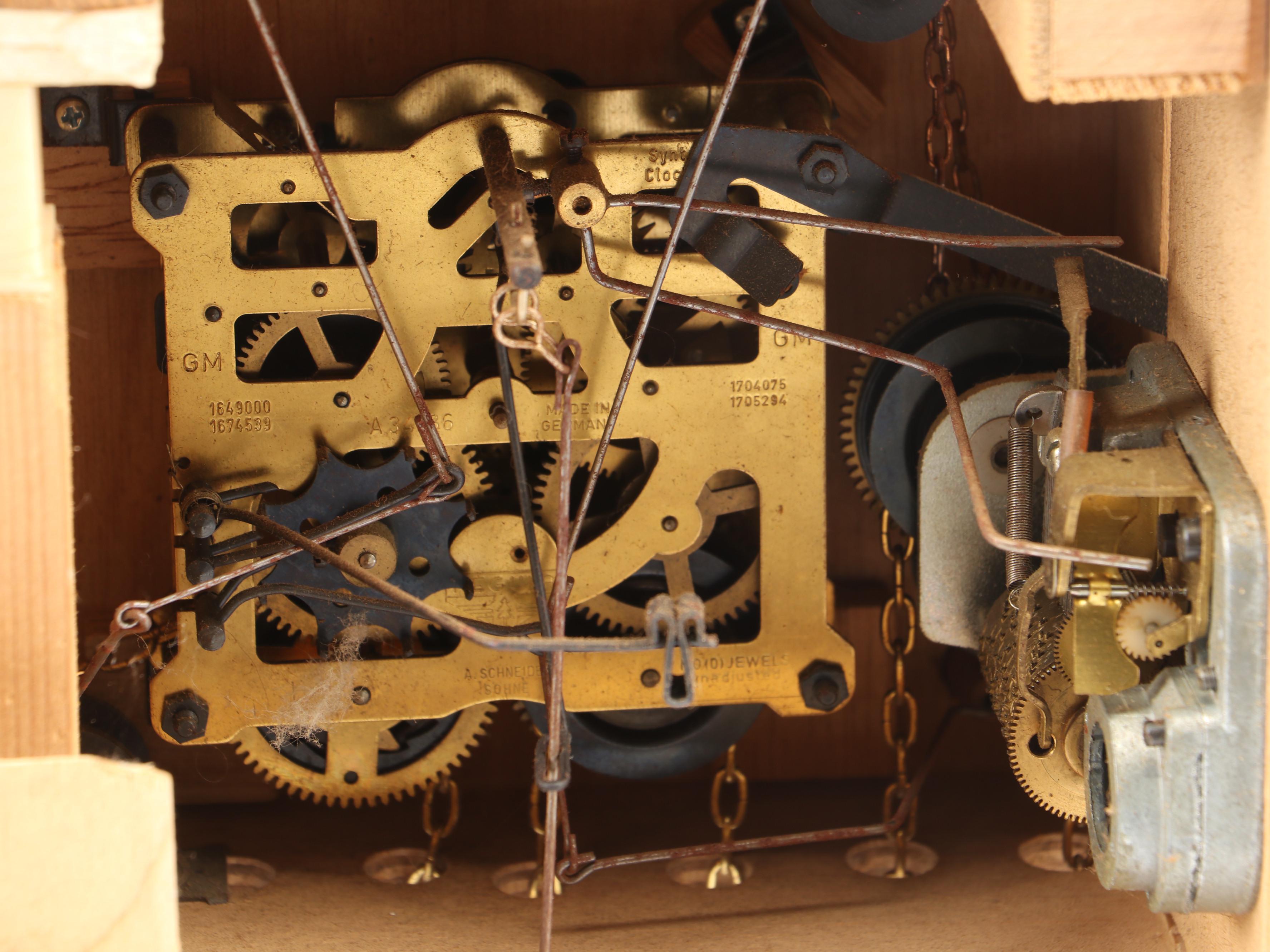 Anton Schneider Söhne German Black Forest Carved Wood Cuckoo Clock