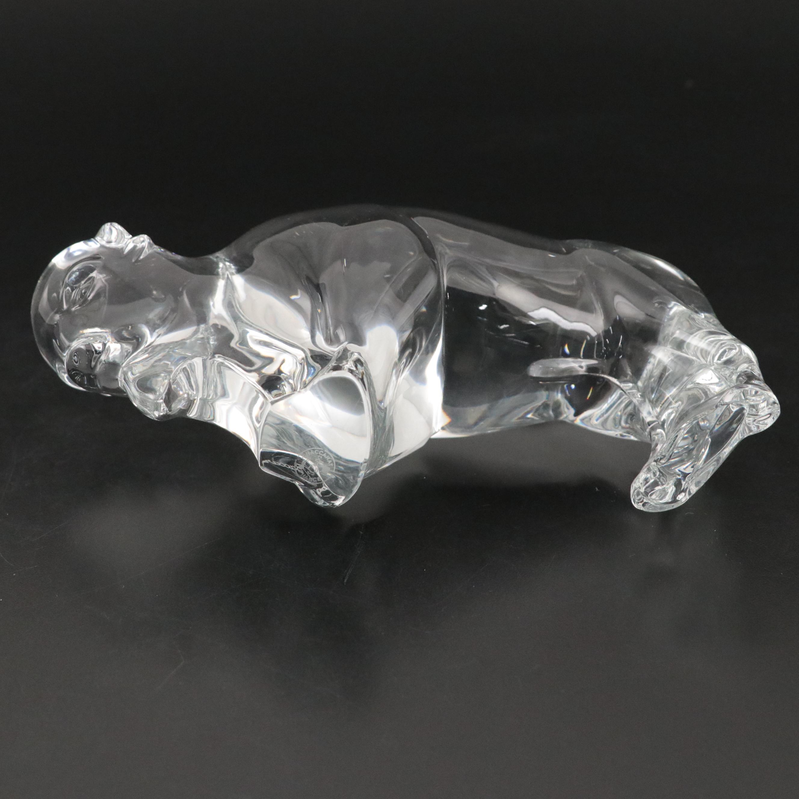 Baccarat "Bison" Clear Crystal Figurine