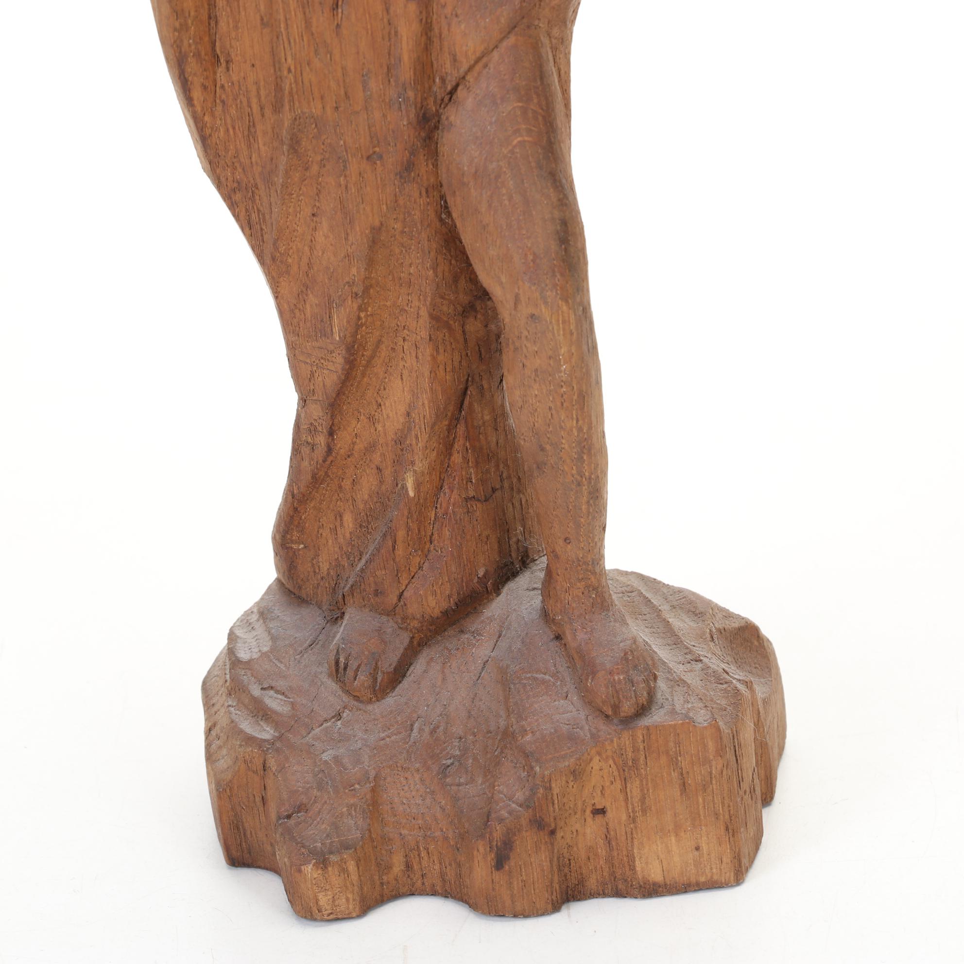 Carved Wood "Jesus" Figure