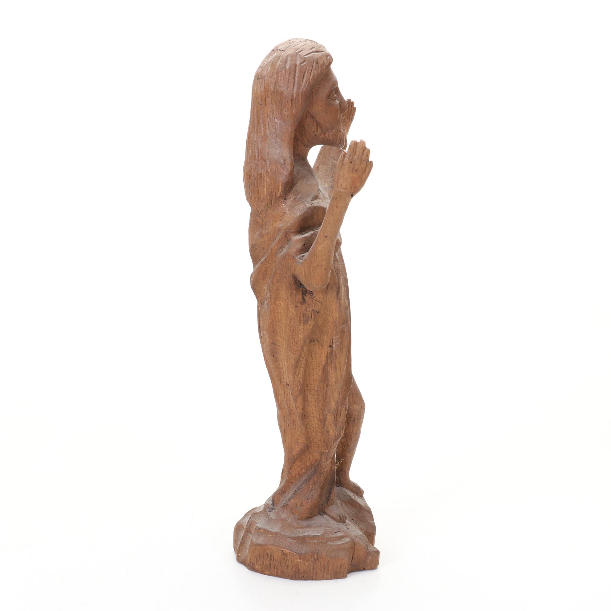 Carved Wood "Jesus" Figure