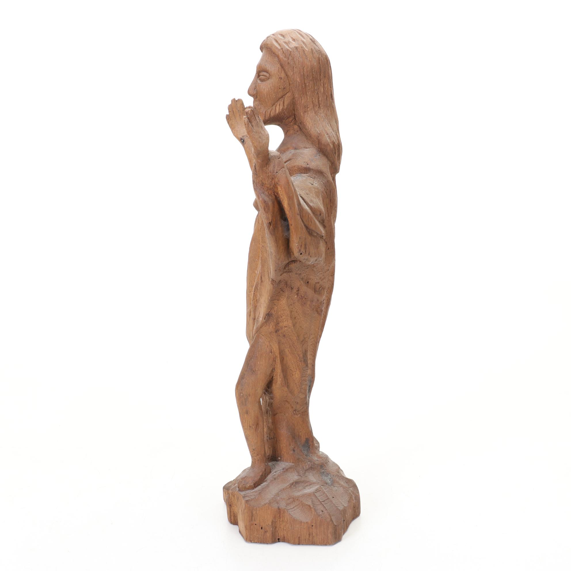 Carved Wood "Jesus" Figure