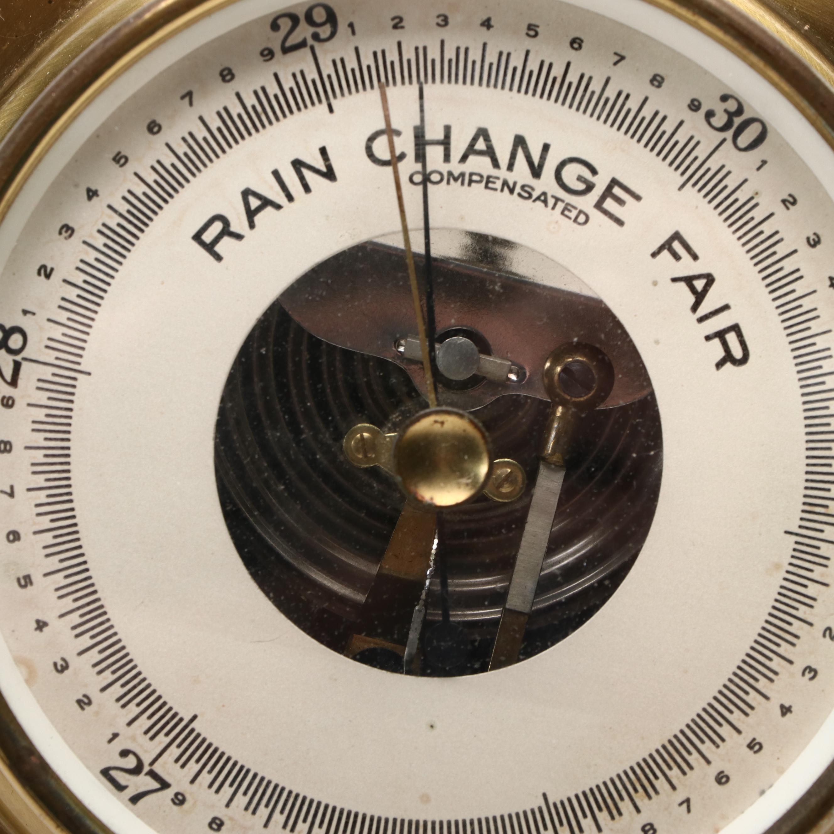 Brass Wall Mount Barometer and Avery Brass Postal Balance Scale