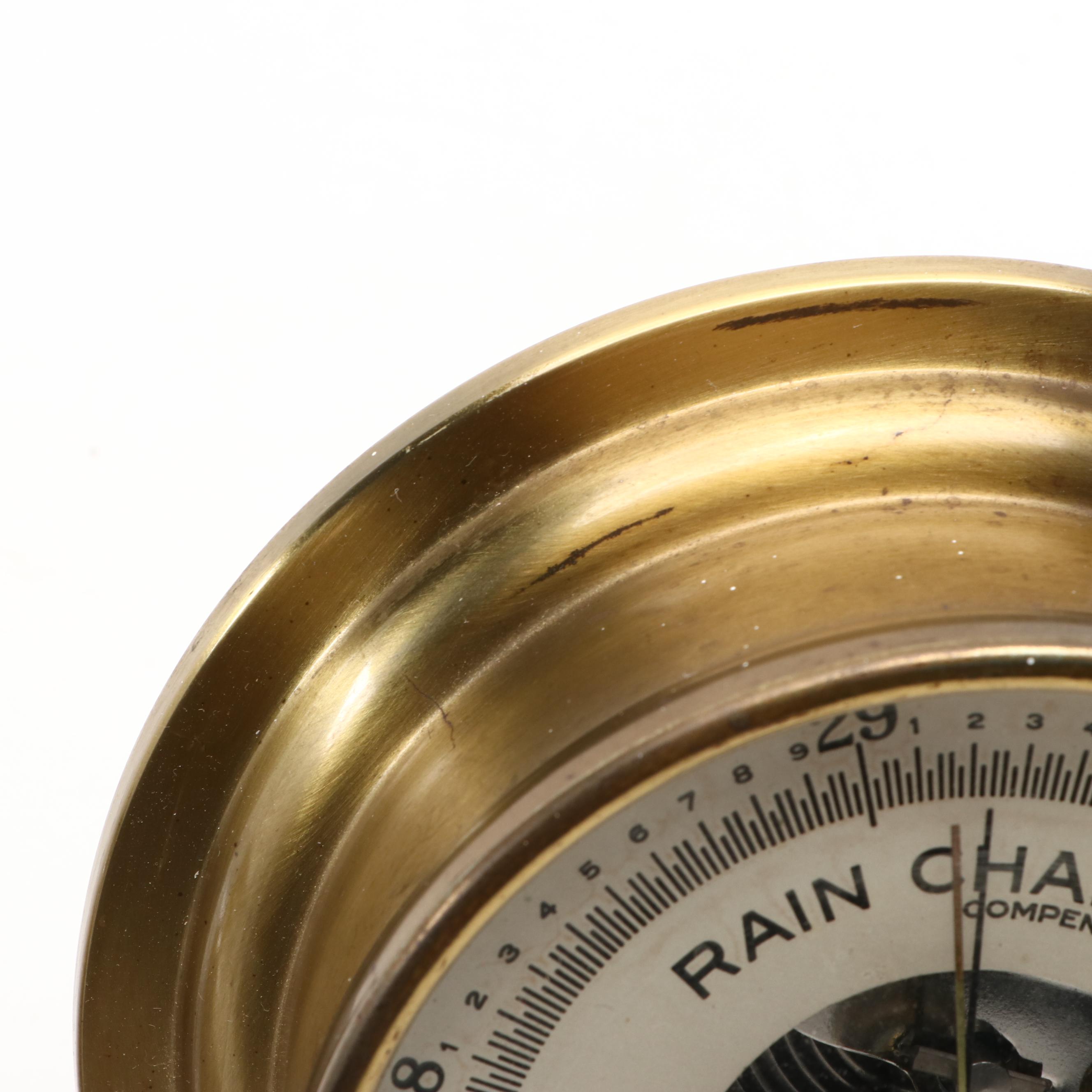 Brass Wall Mount Barometer and Avery Brass Postal Balance Scale