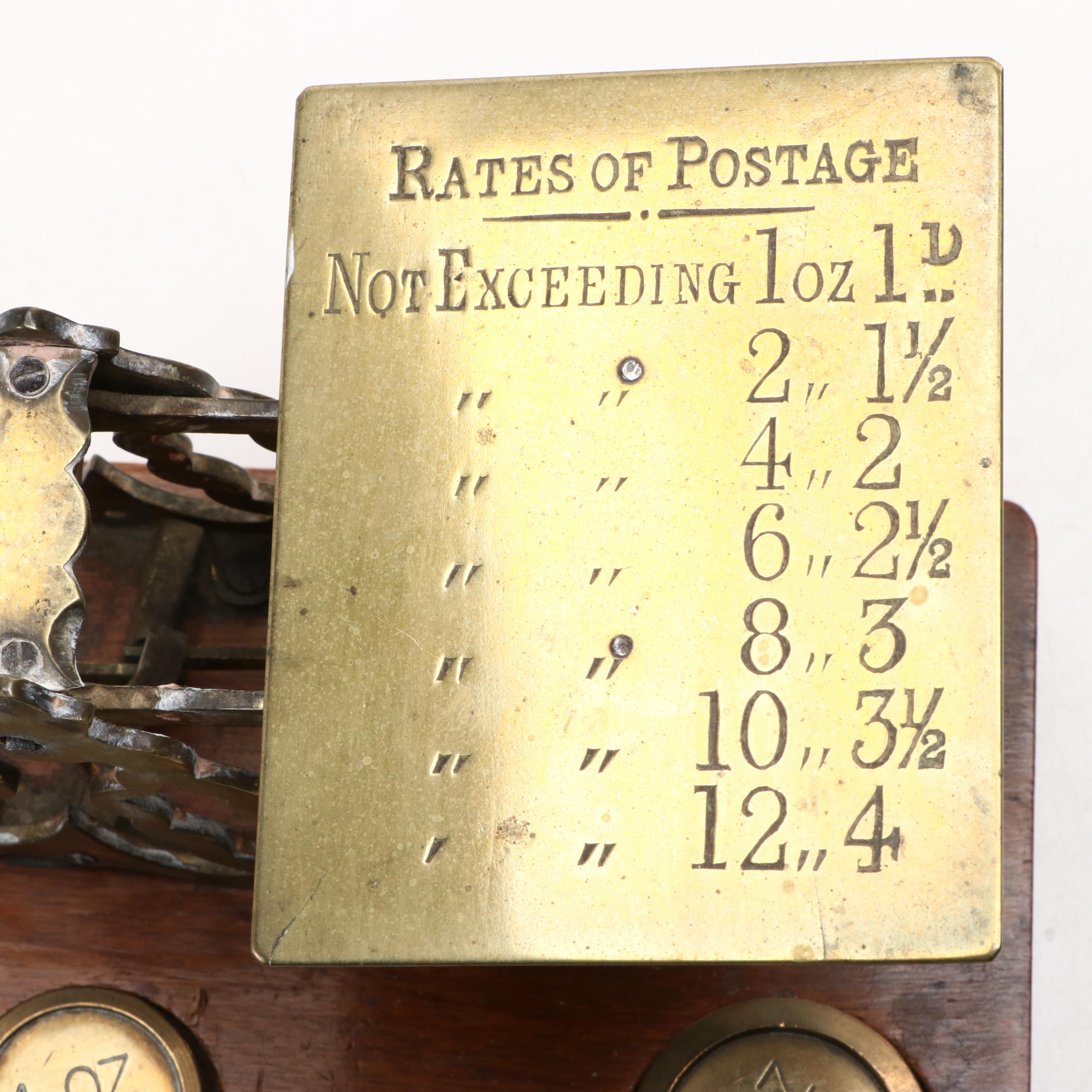 Brass Wall Mount Barometer and Avery Brass Postal Balance Scale