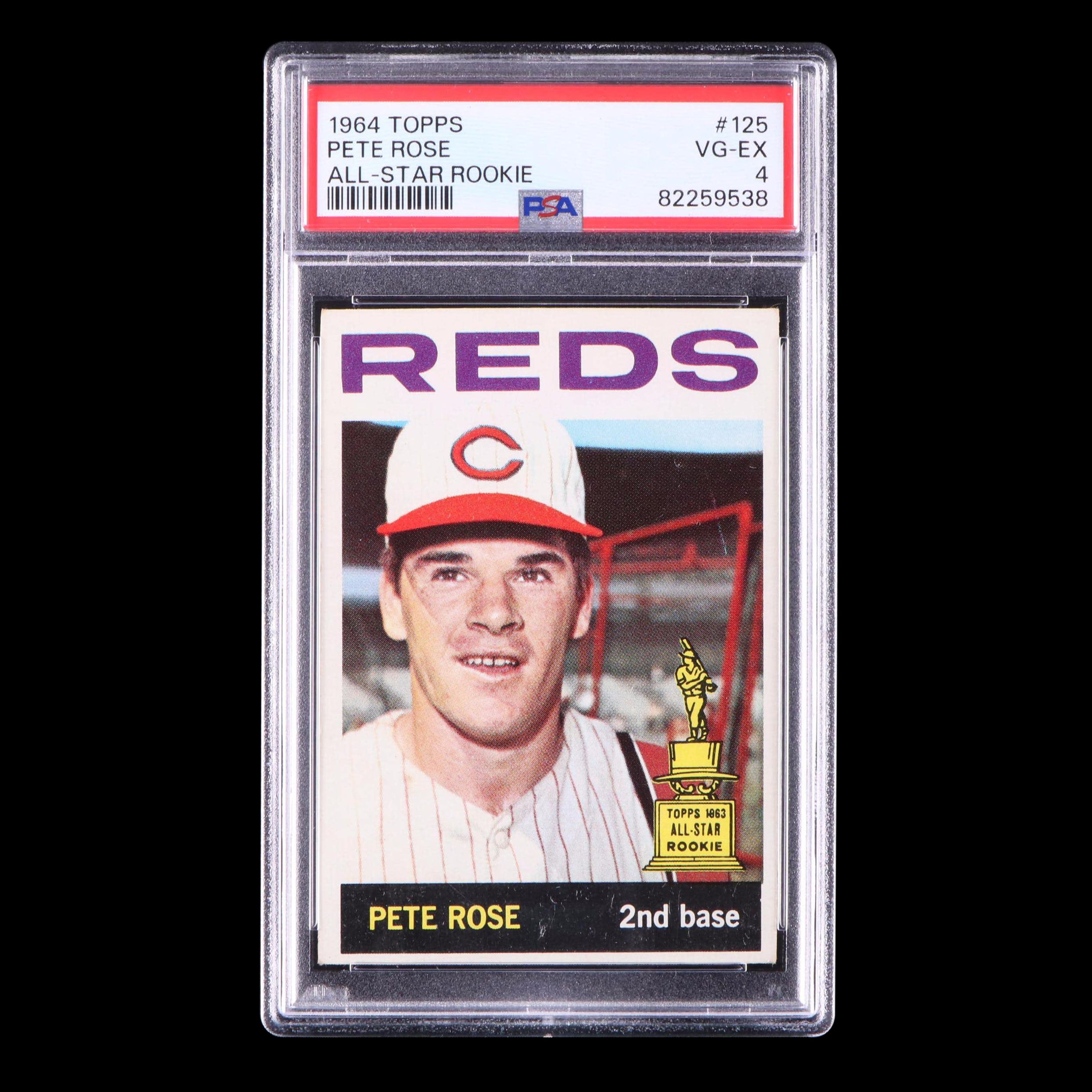 1964 Topps Pete Rose All-Star Rookie Baseball Card #125 Graded PSA 4 VG-EX