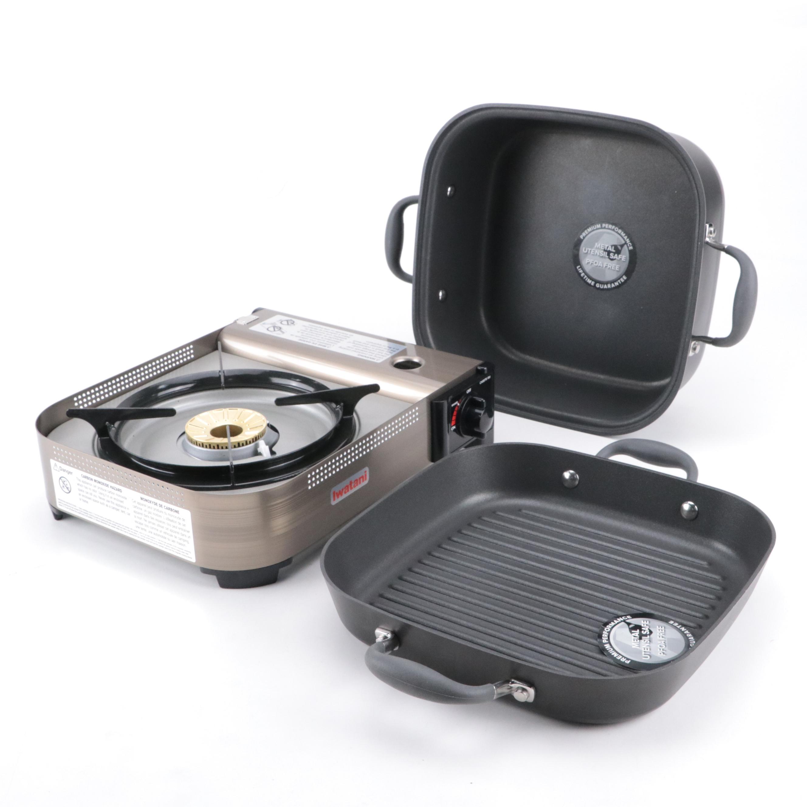 Iwatani Portable Gas Burner with Other Pans