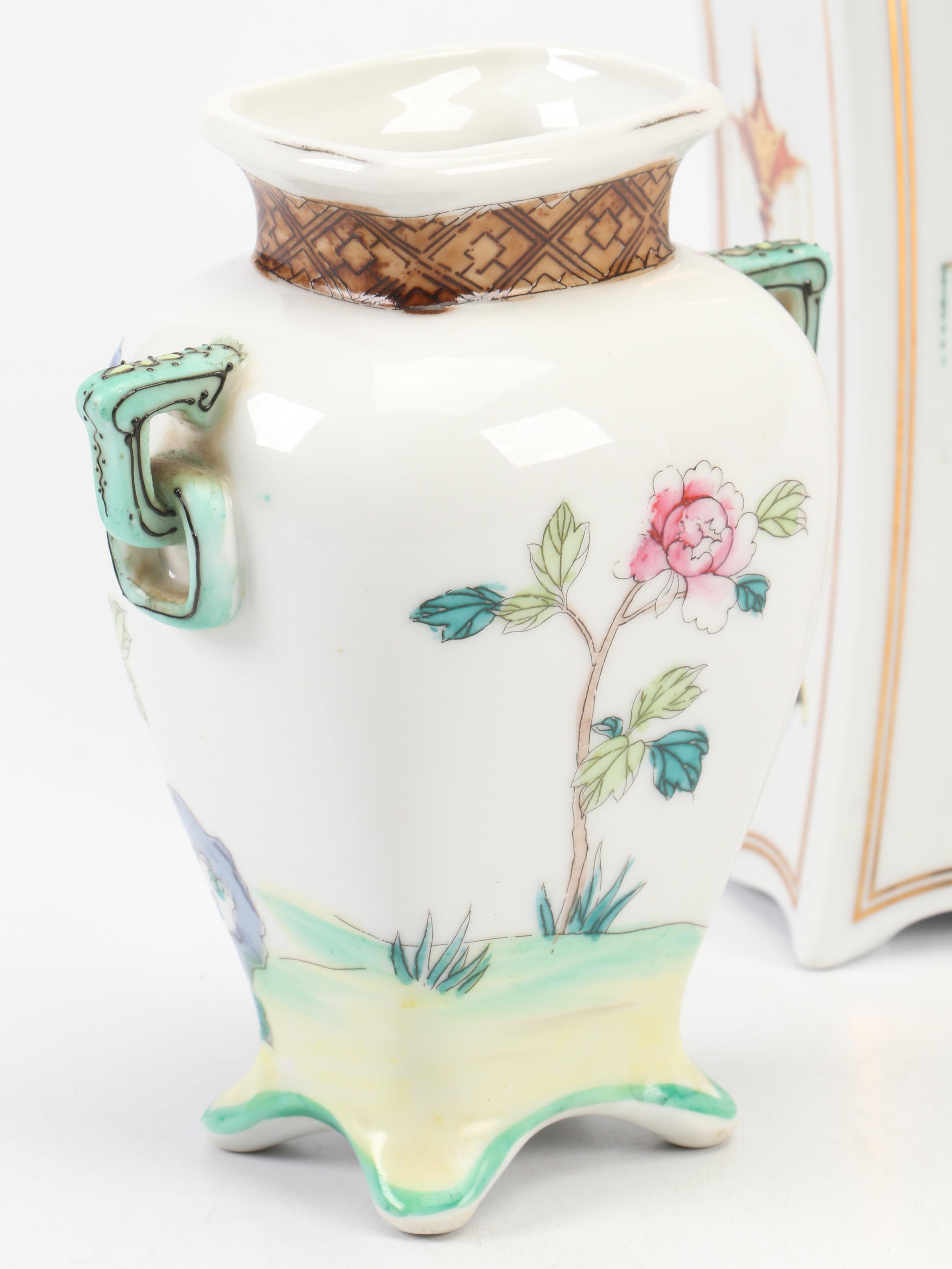 Goebel Porcelain Vase with Morimura Bros Floral Motif Porcelain Vase and More