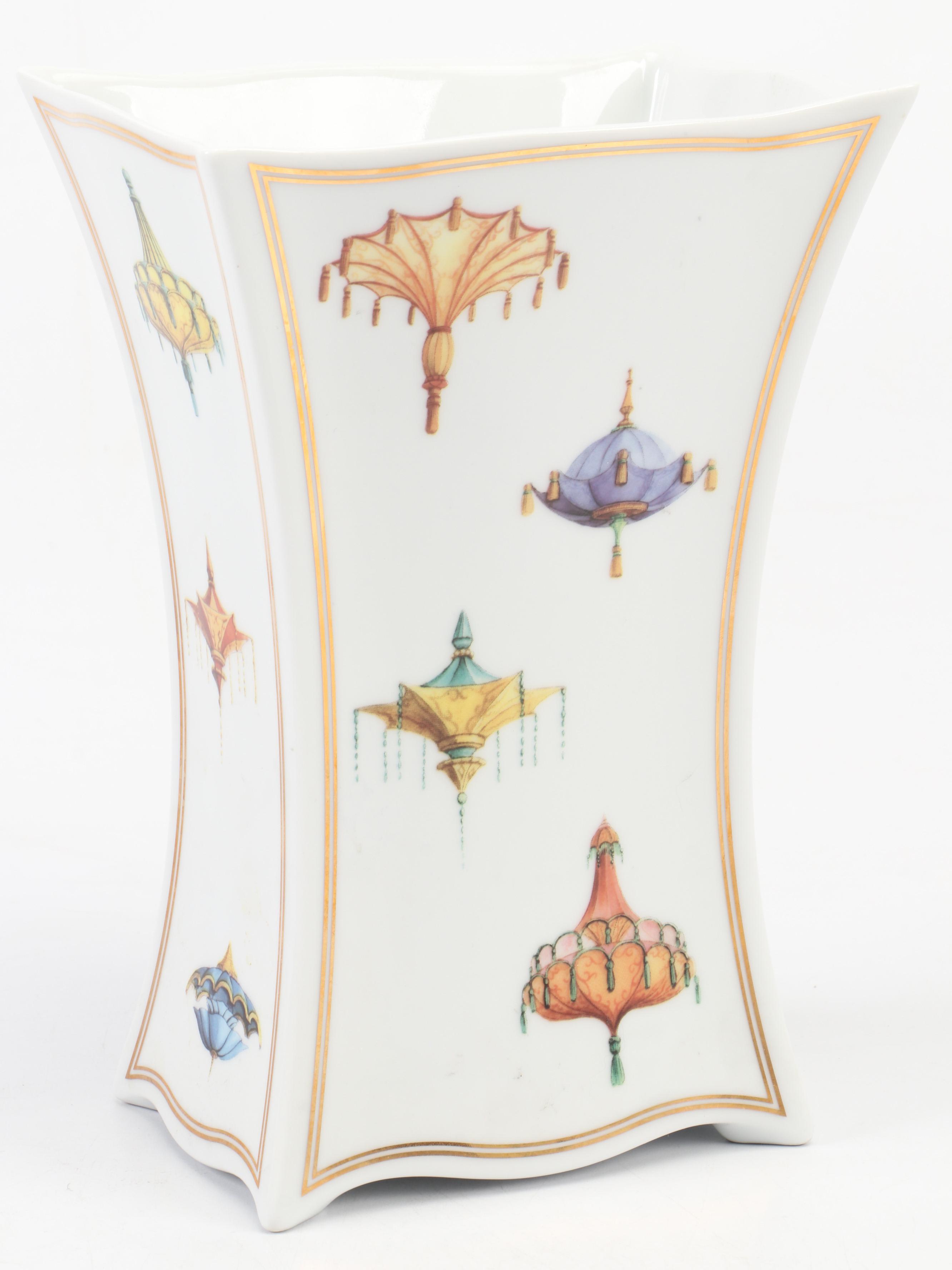 Goebel Porcelain Vase with Morimura Bros Floral Motif Porcelain Vase and More