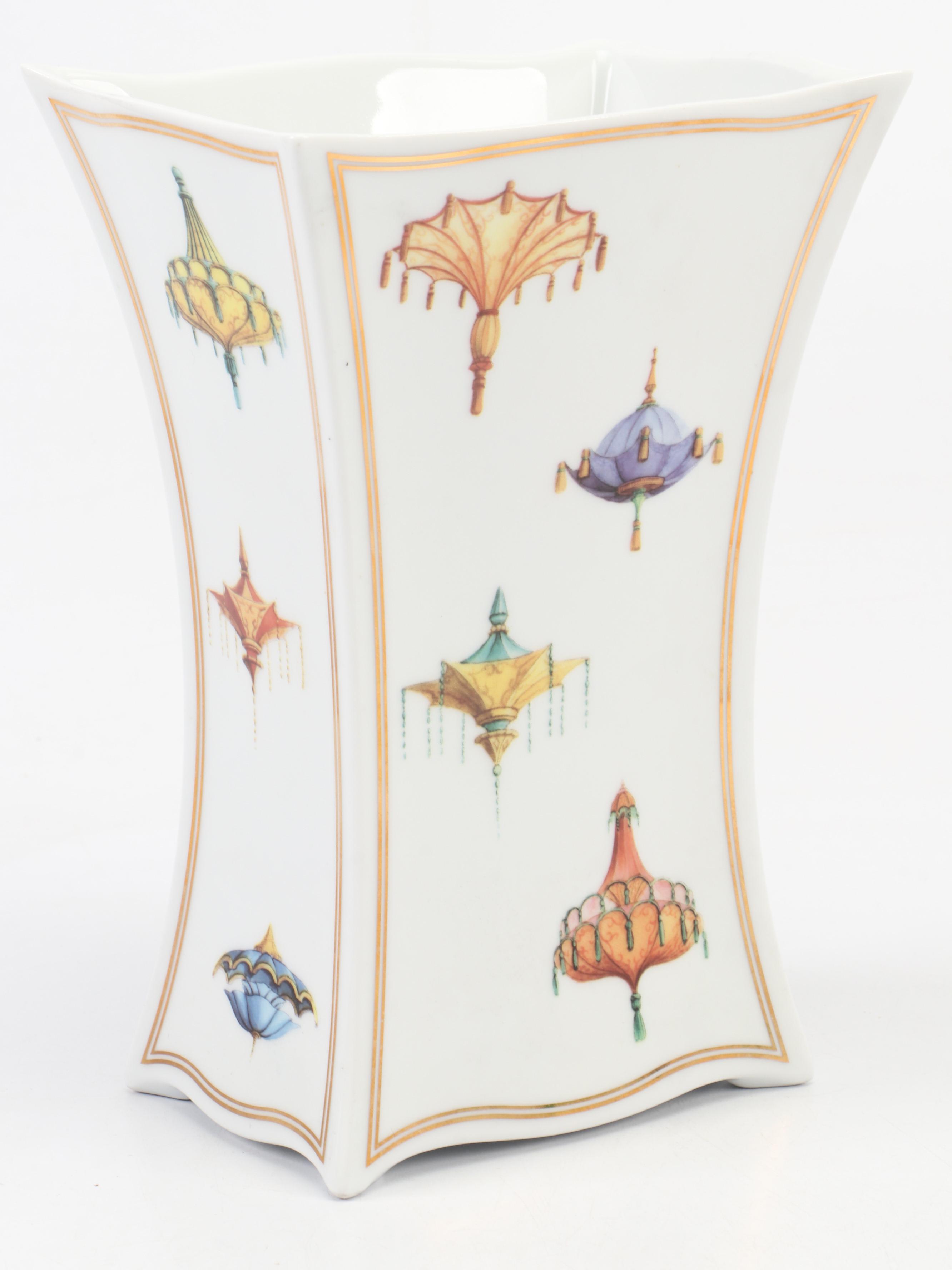 Goebel Porcelain Vase with Morimura Bros Floral Motif Porcelain Vase and More