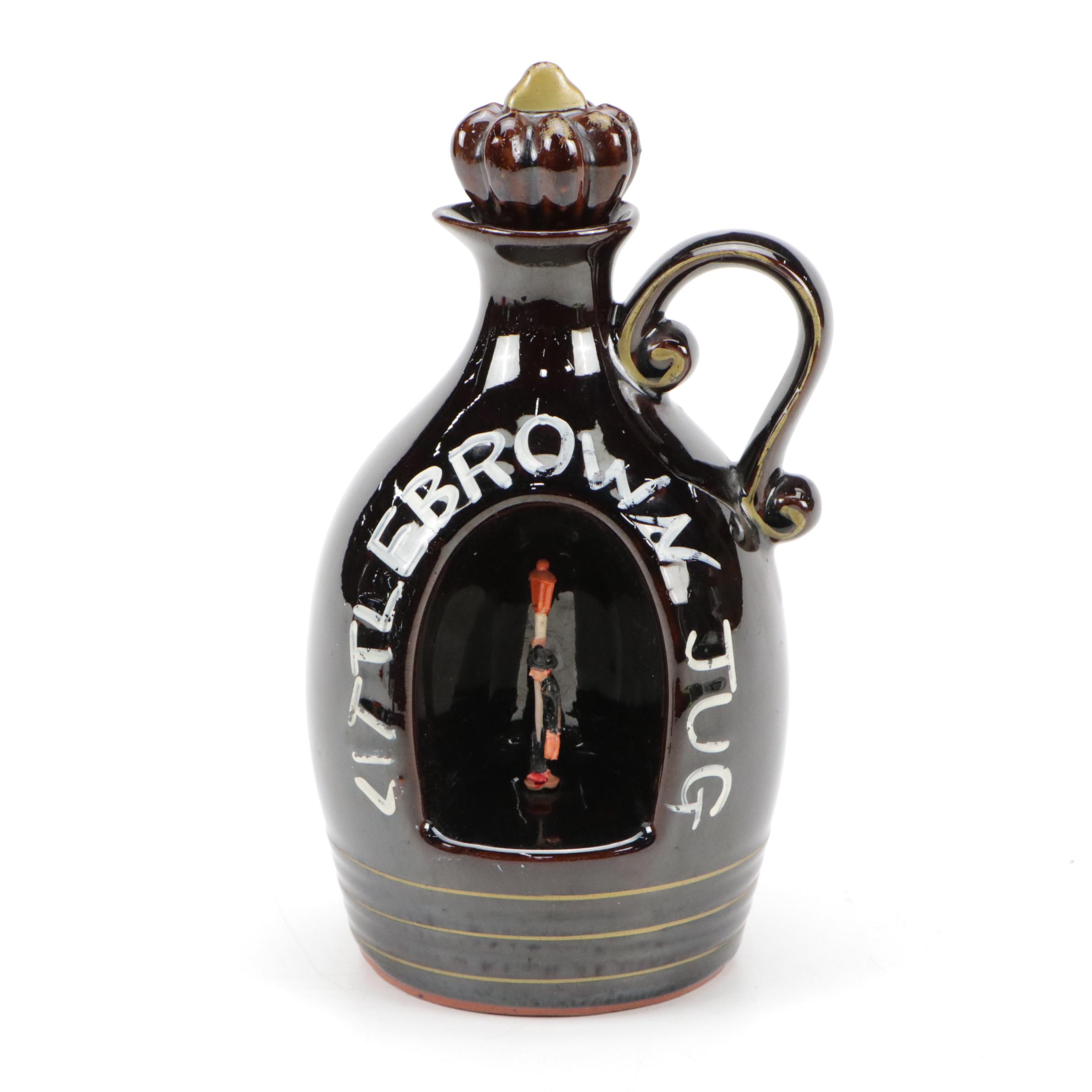 Little Brown Jug Music Box with Hand-Carved Whale and Singing Big Mouth Bass