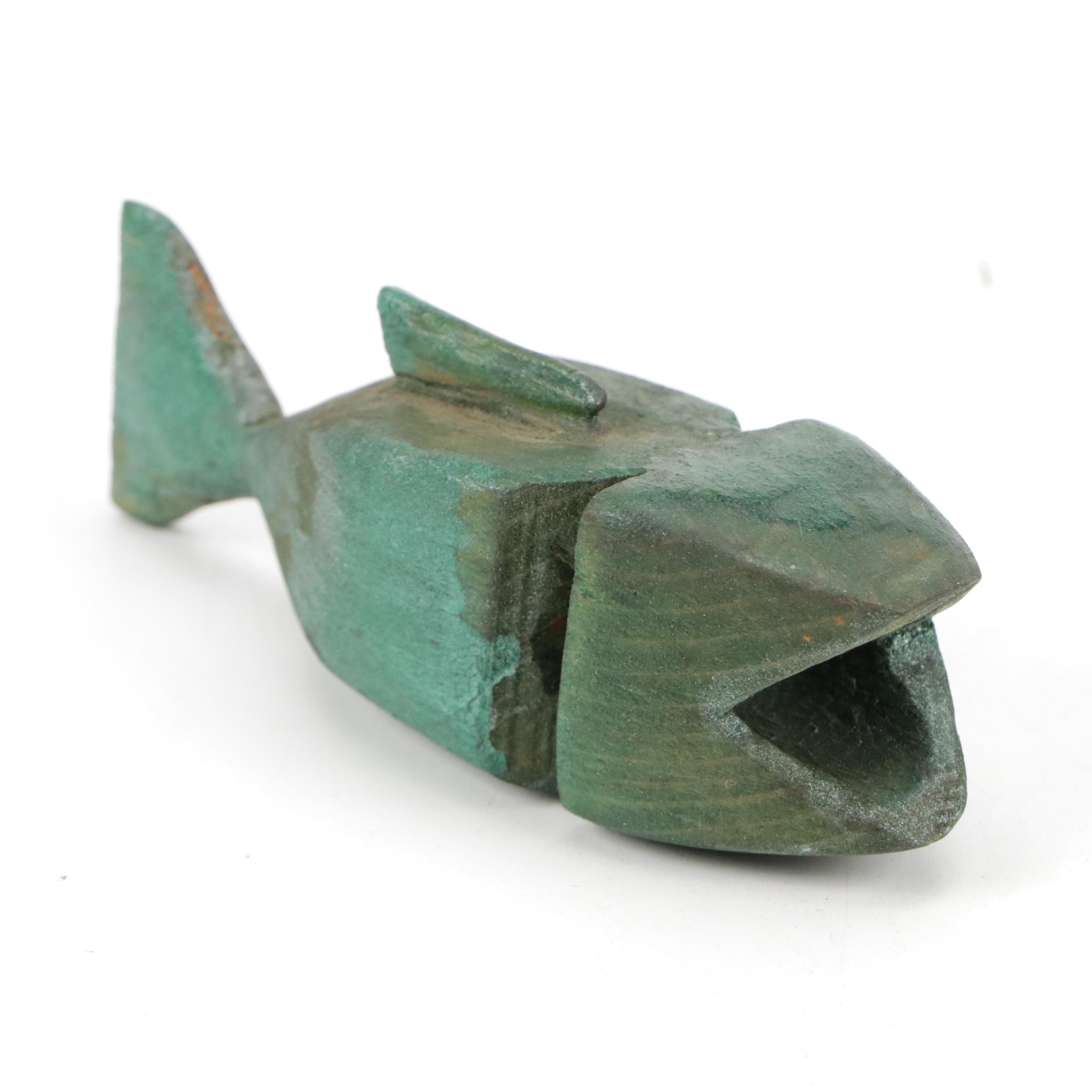 Little Brown Jug Music Box with Hand-Carved Whale and Singing Big Mouth Bass