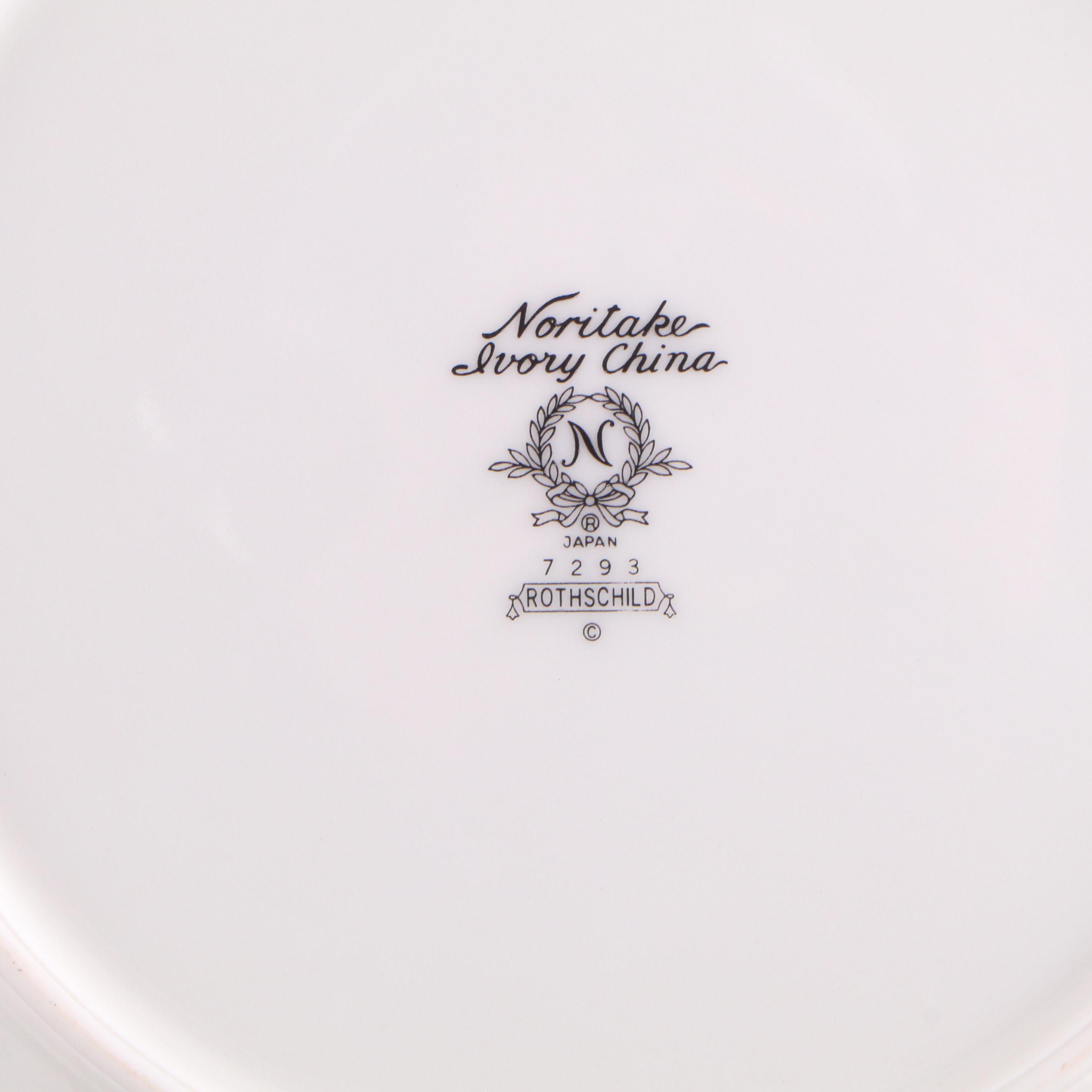 Noritake "Rothschild" Porcelain Dinnerware and "Paris" Platinum Trim