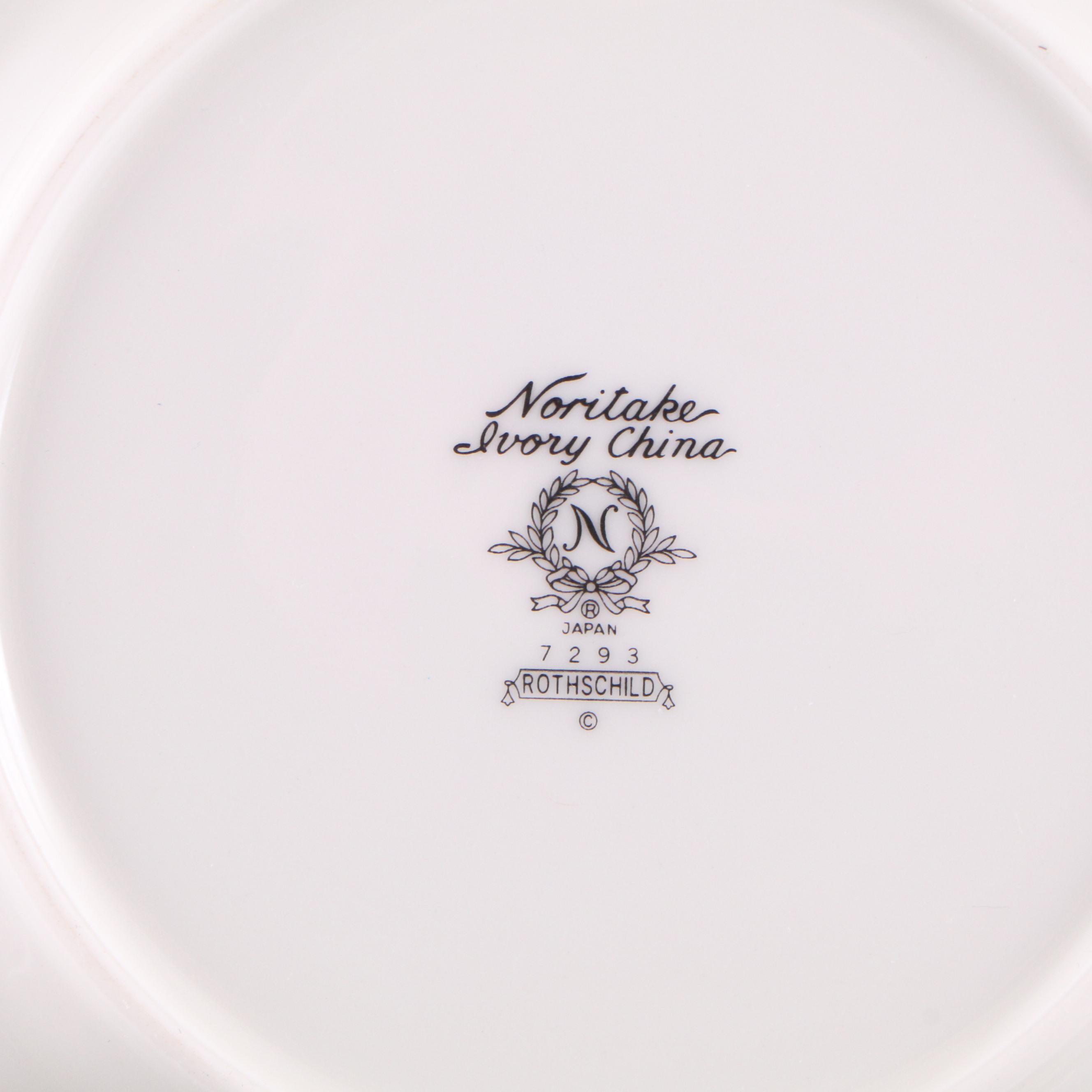 Noritake "Rothschild" Porcelain Dinnerware and "Paris" Platinum Trim