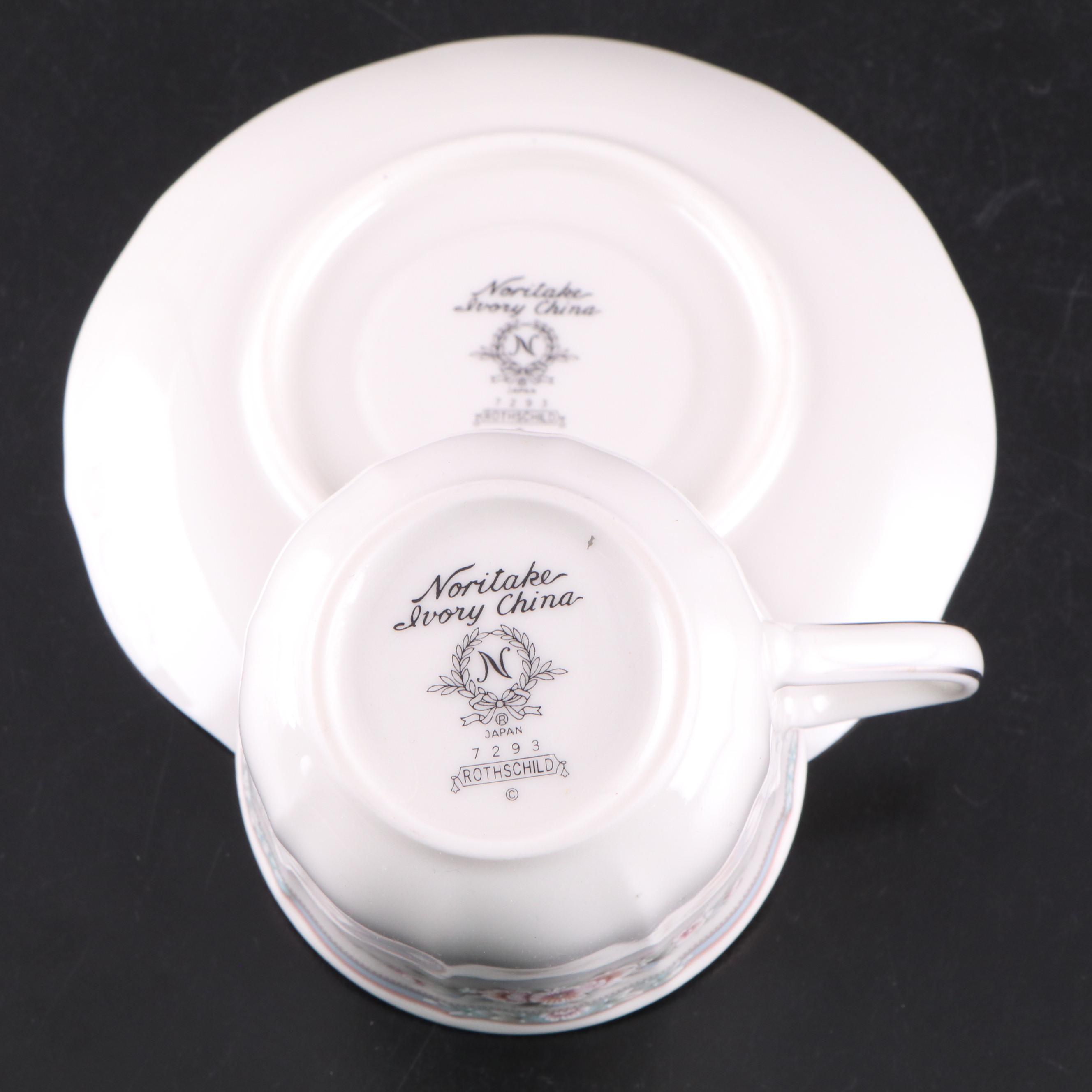 Noritake "Rothschild" Porcelain Dinnerware and "Paris" Platinum Trim