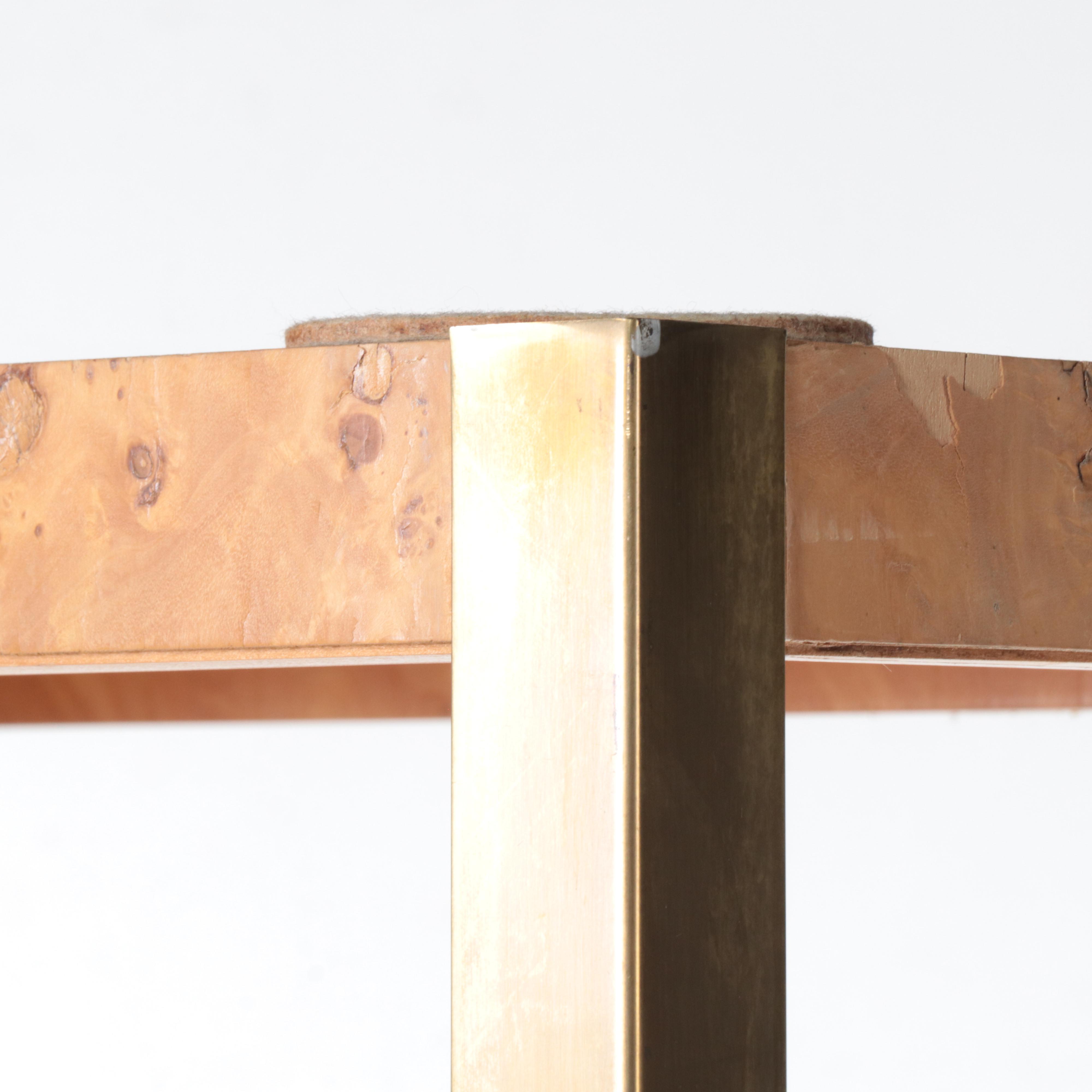 Mid Century Burl Wood Étagère Shelf Unit