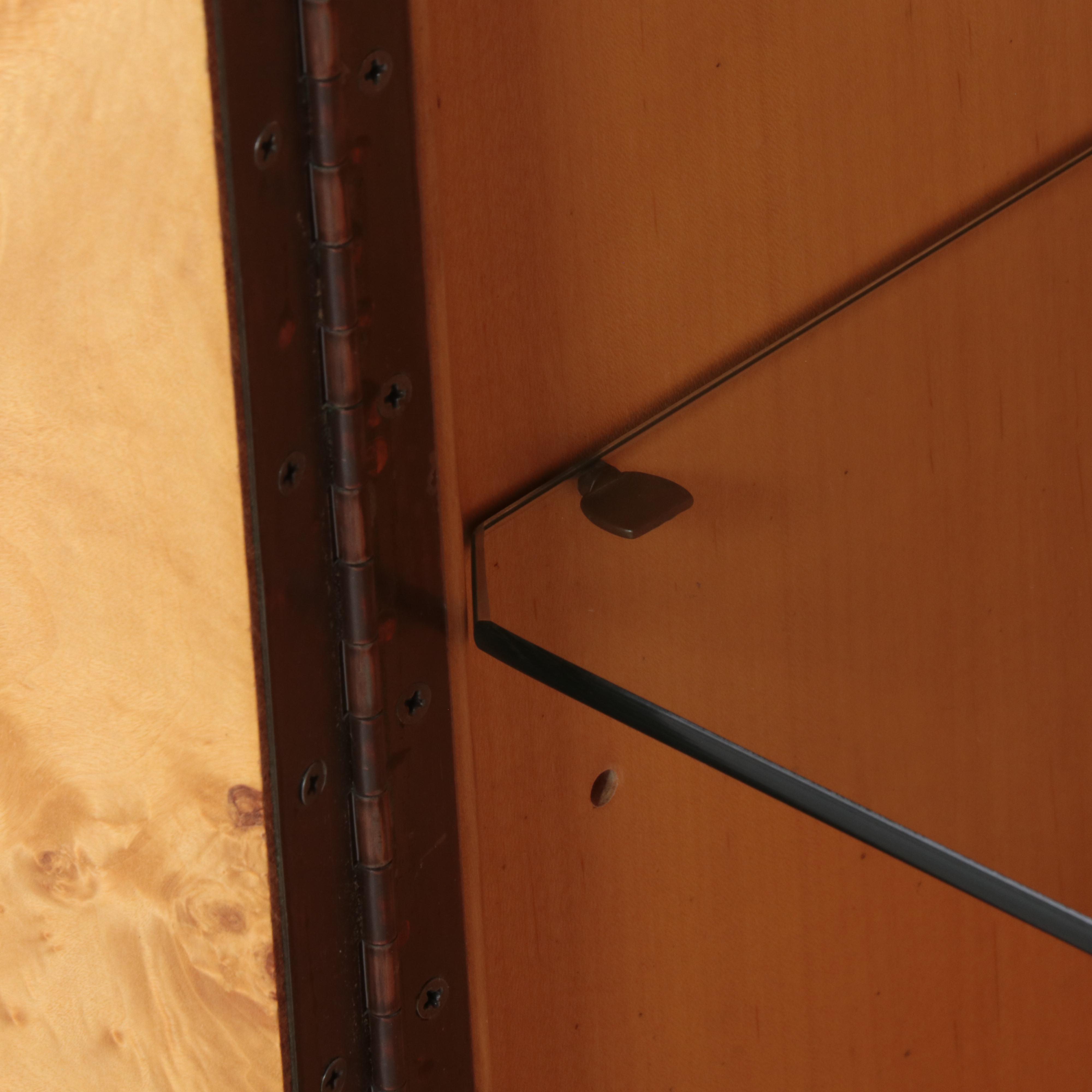 Mid Century Burl Wood Étagère Shelf Unit